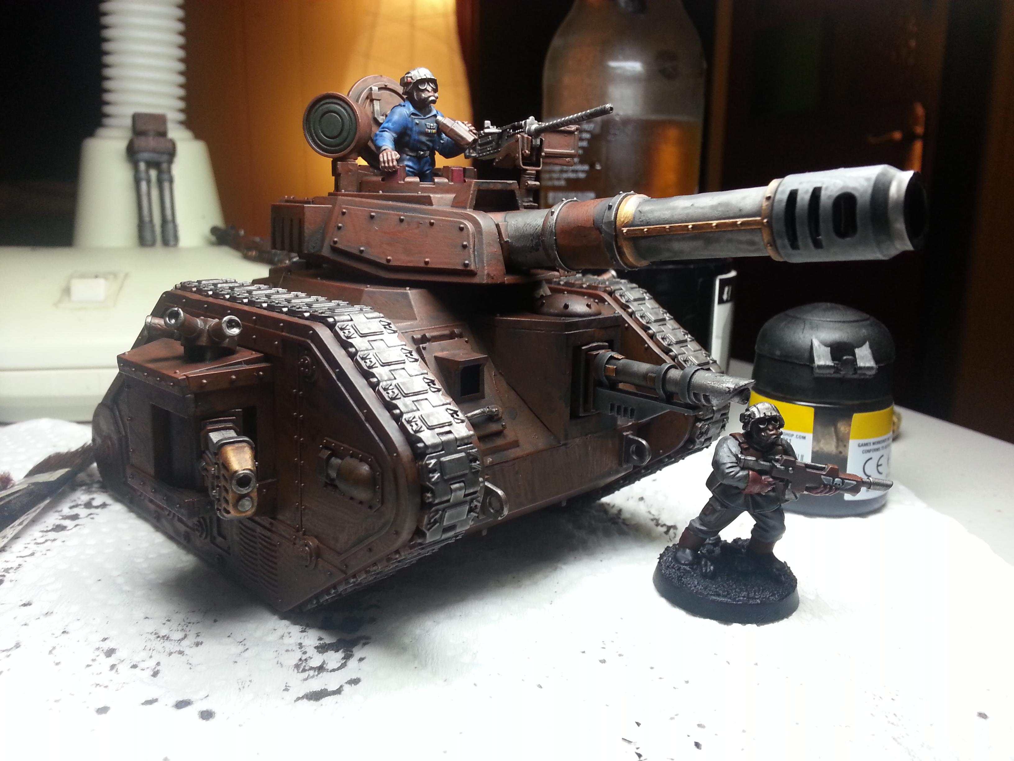 Academy, Browning, Greenstuff, Imperial Guard, Kolony Militia, Leman Russ, M2, Pig Iron, Steel Legion, Work In Progress
