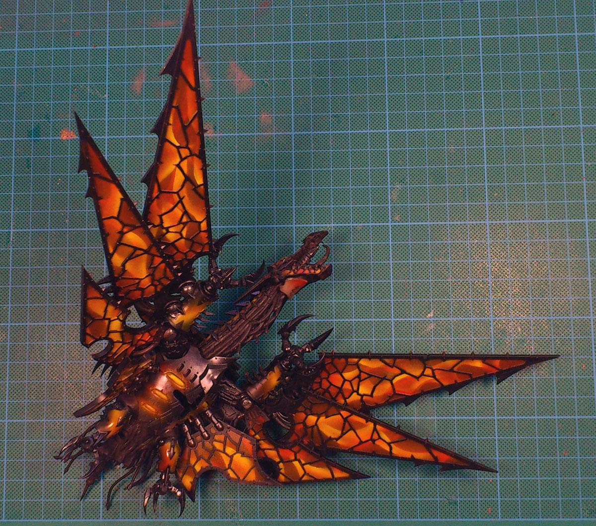 Airbrush, Chaos Space Marines, Fire, Flames, Heldrake