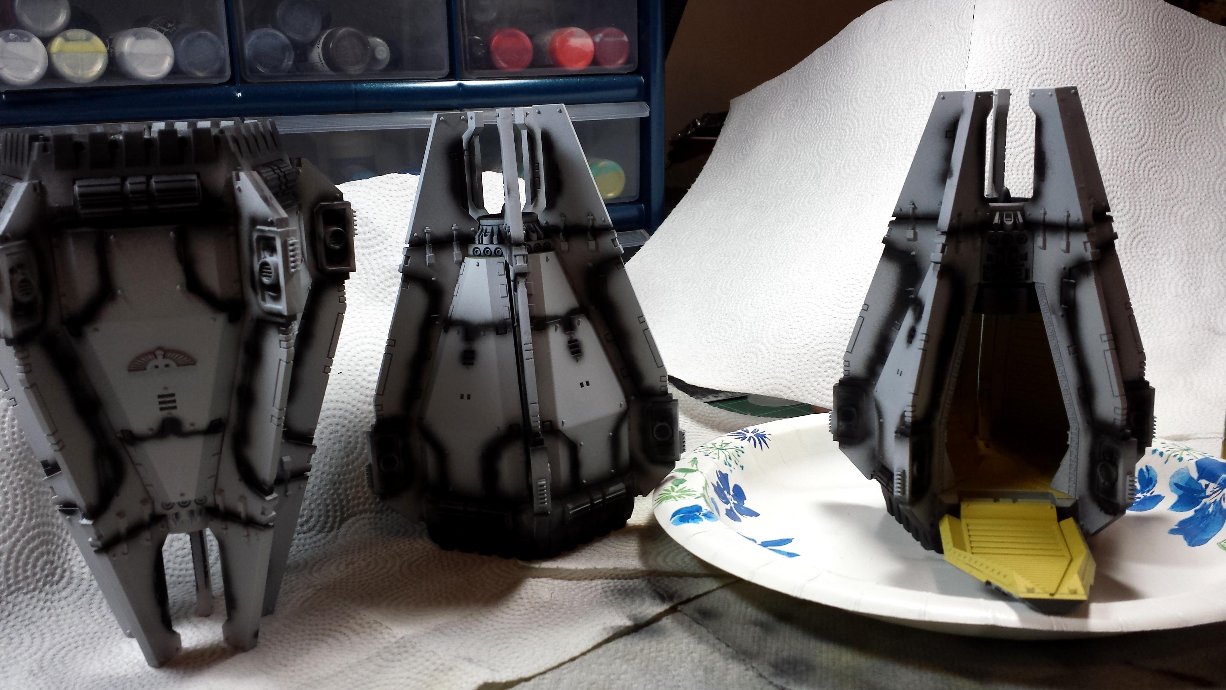 Drop Pods, Pre-shade, Space Marines