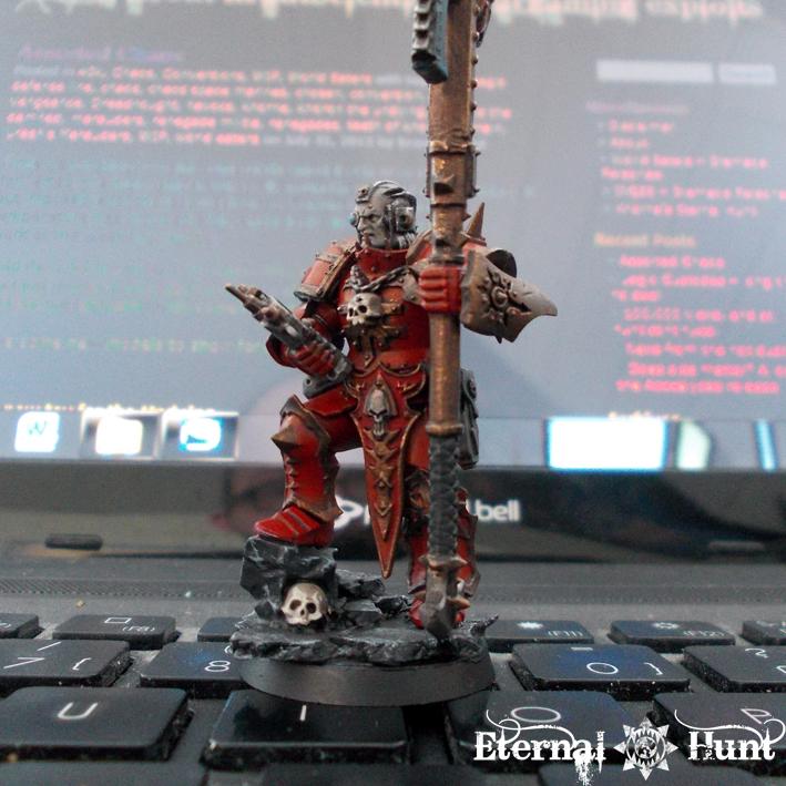 Chaos, Chaos Lord, Chaos Space Marines, Conversion, Huntmaster, Khorne, Khorne's Eternal Hunt, Kitbash, Pip, Tech Marine, Warhammer 40,000, Warpsmith, Work In Progress, World Eaters