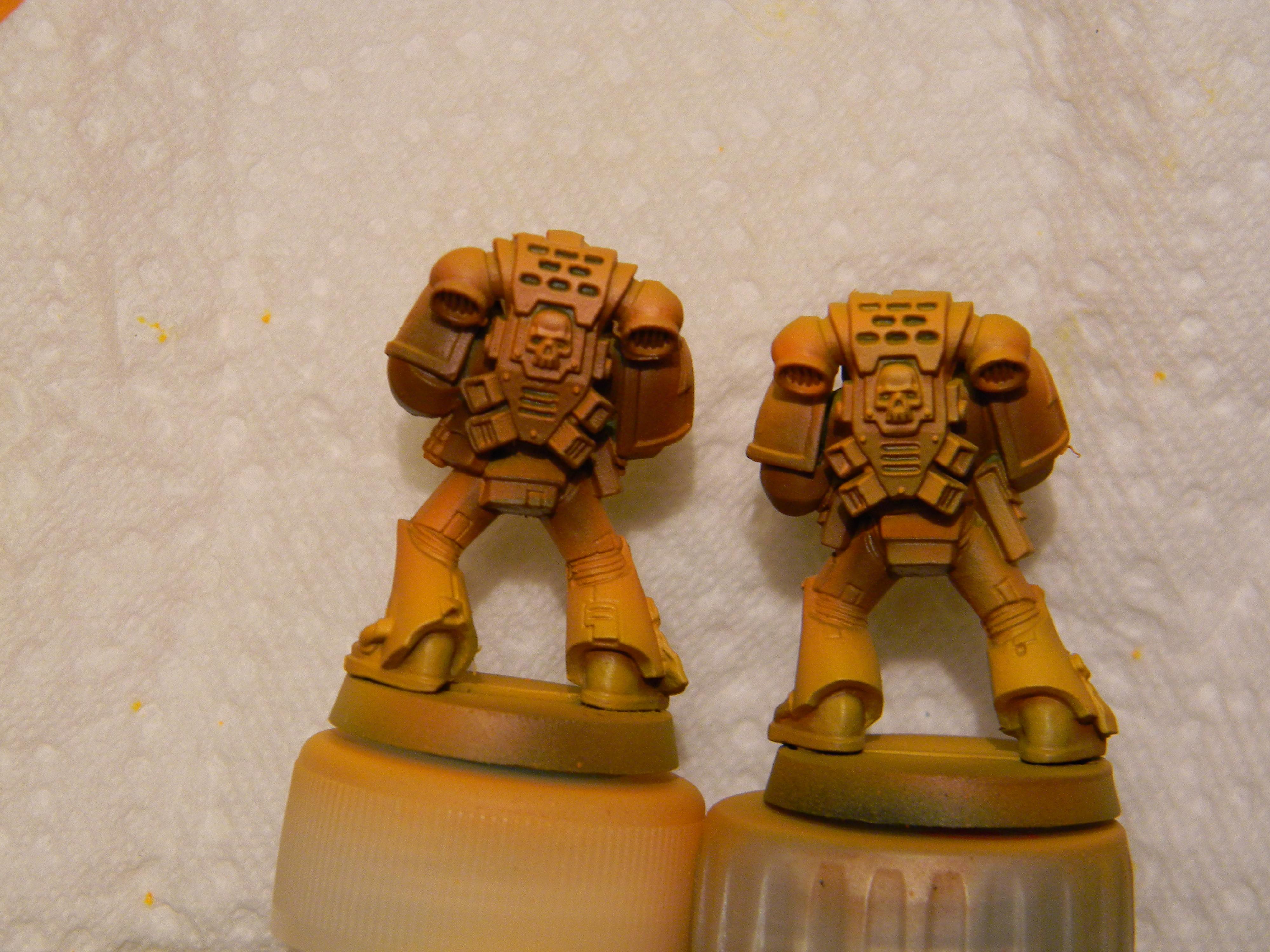 First run (unhighlighted) on left, highlighted on the right