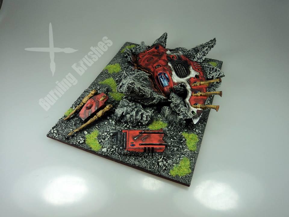 Damaged Vehicle, Damaged Wave Serpent, Eldar, Warhammer 40,000