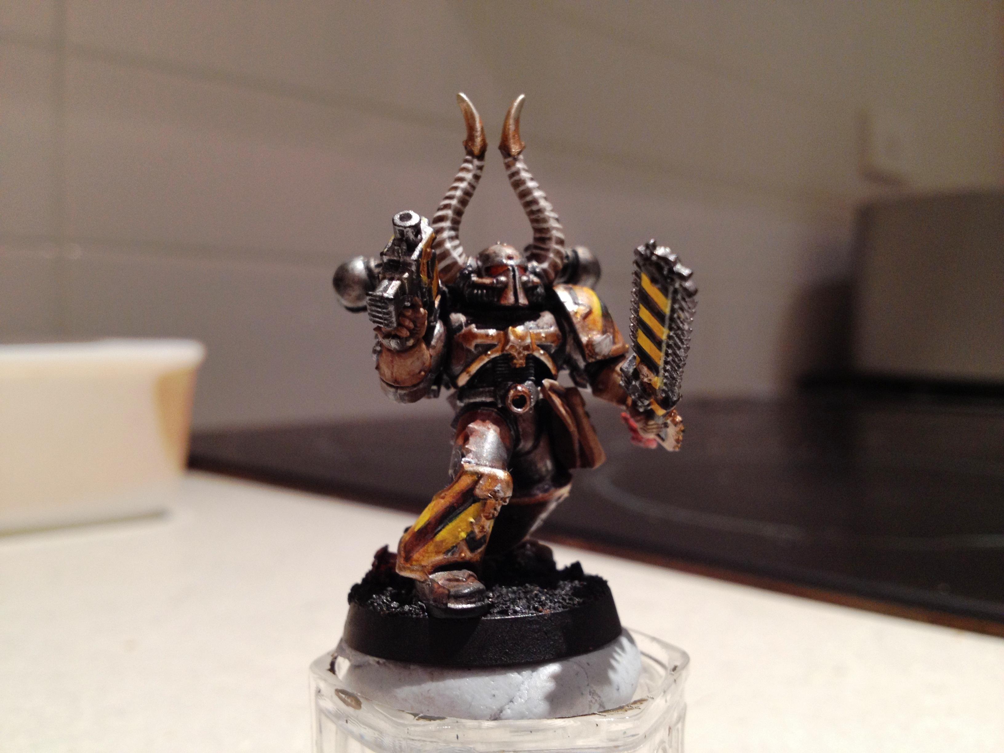 Hazard Stripe, Iron Warriors, Rust, Weathered