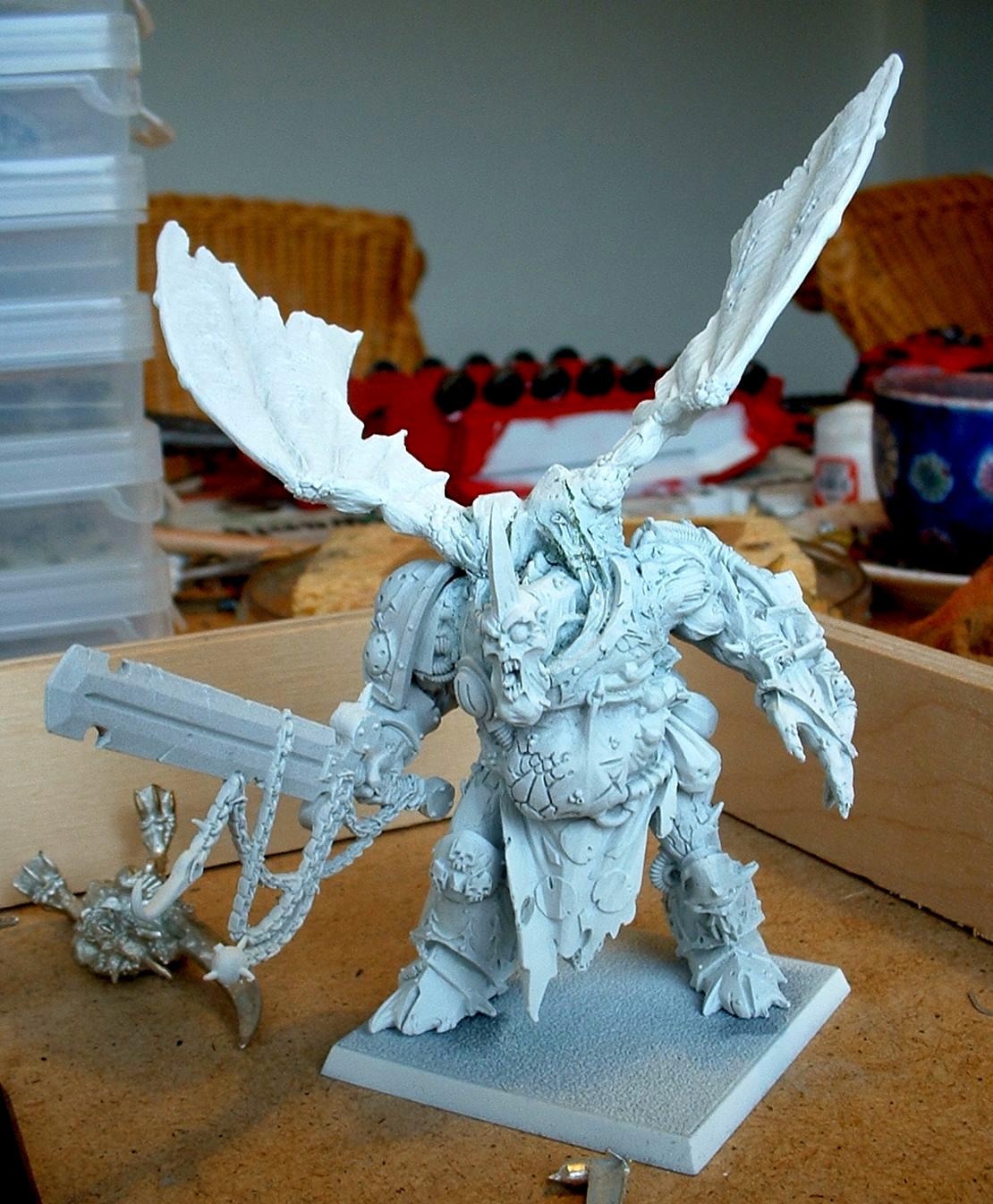 Chaos, Daemon Prince, Daemons, Nurgle, Primered, Work In Progress