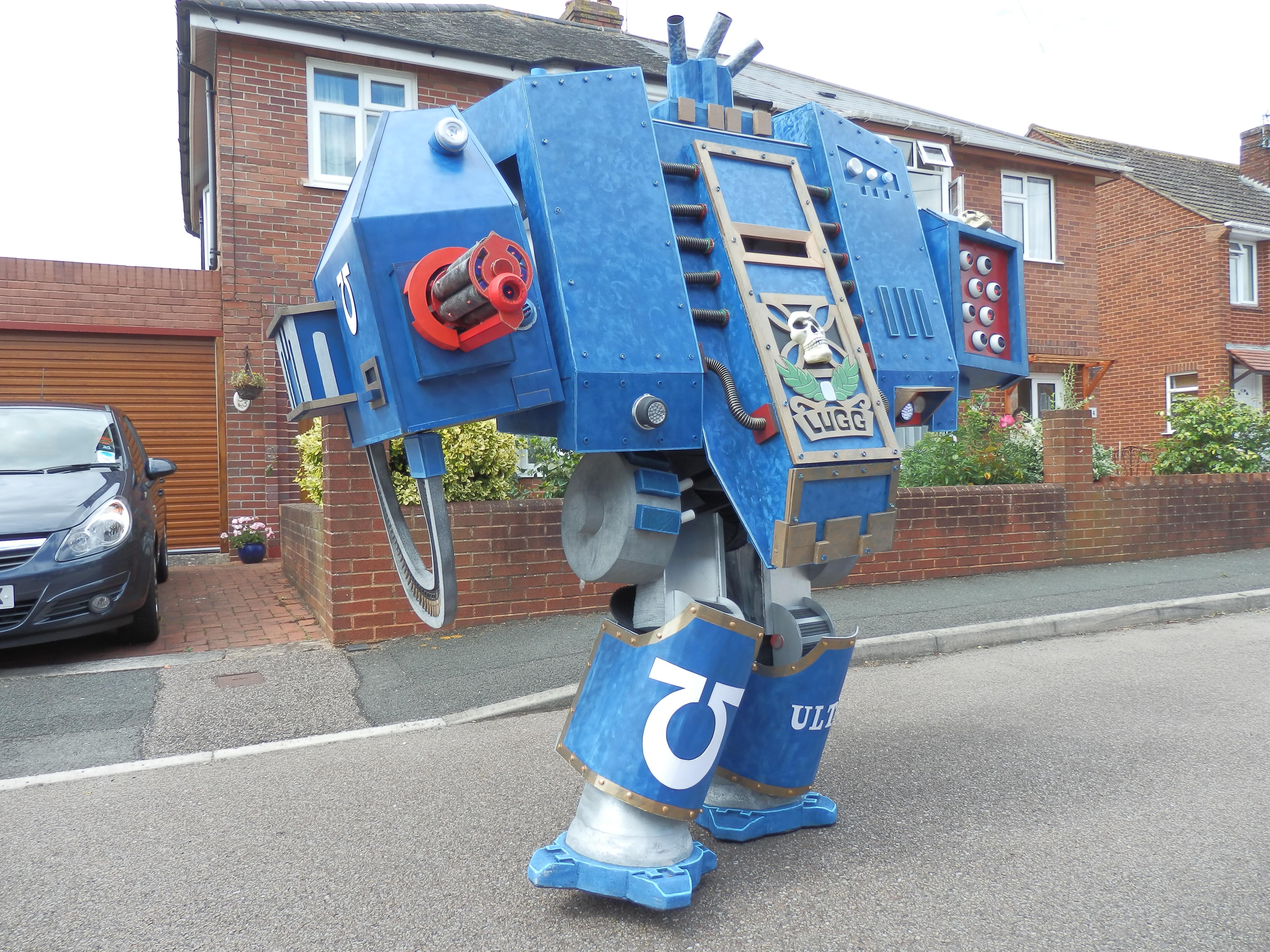 Marine Ultramarine Dreadnaught Psybot Larp Costume Out Of Scale