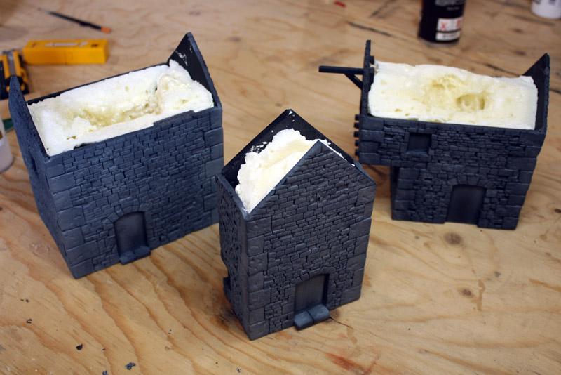 Brushfire, Buildings, Terrain, Work In Progress