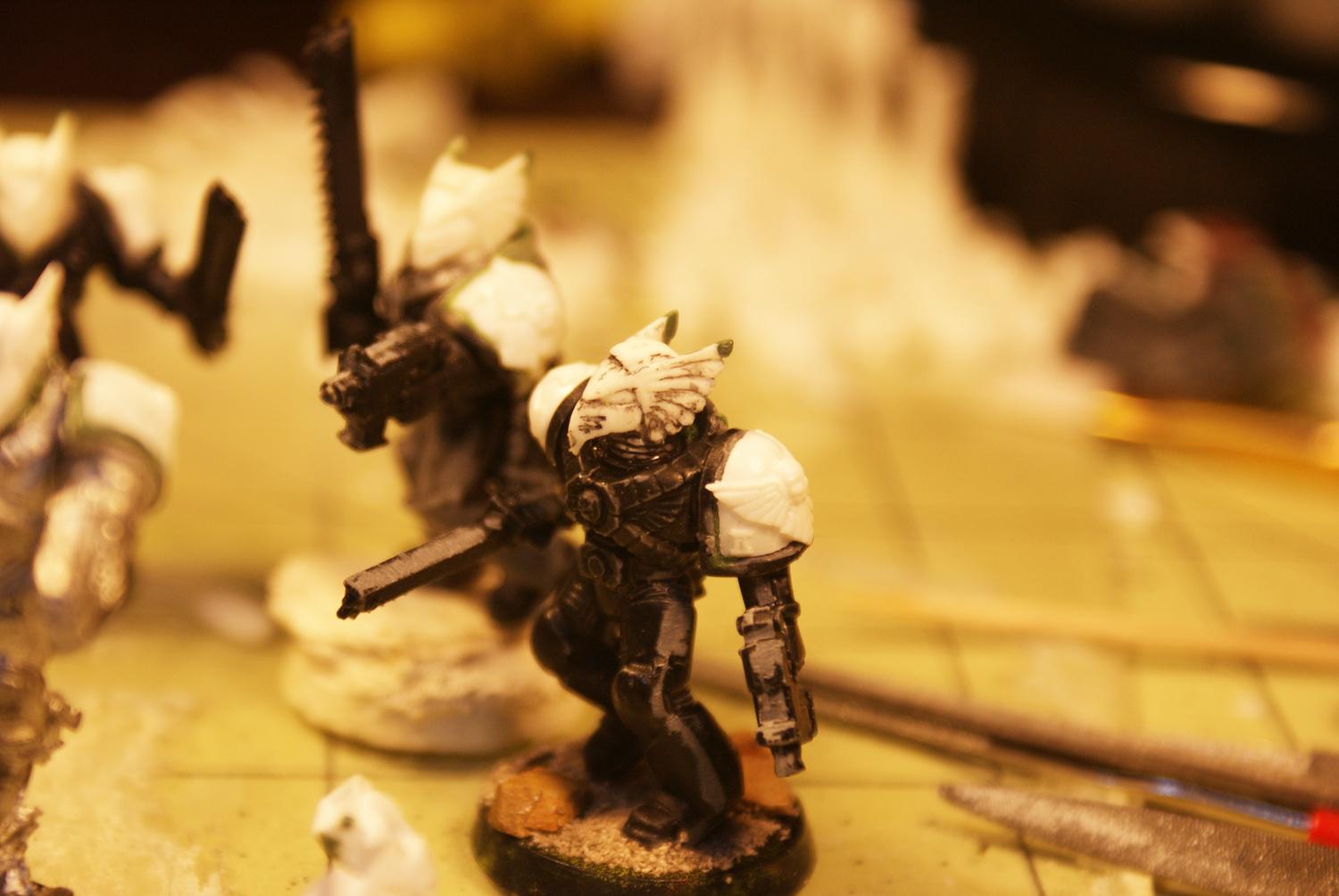 Assault Marines, Custom Eagle Helmet, Doom Eagles, Space Marines