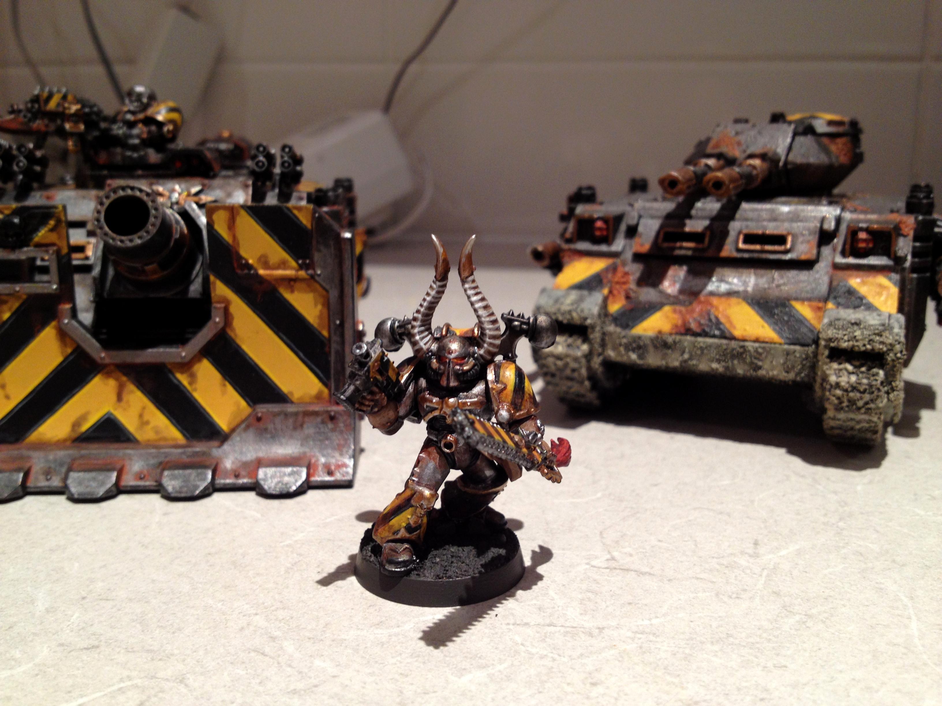 Hazard Stripes, Iron Warriors, Weathering Powders
