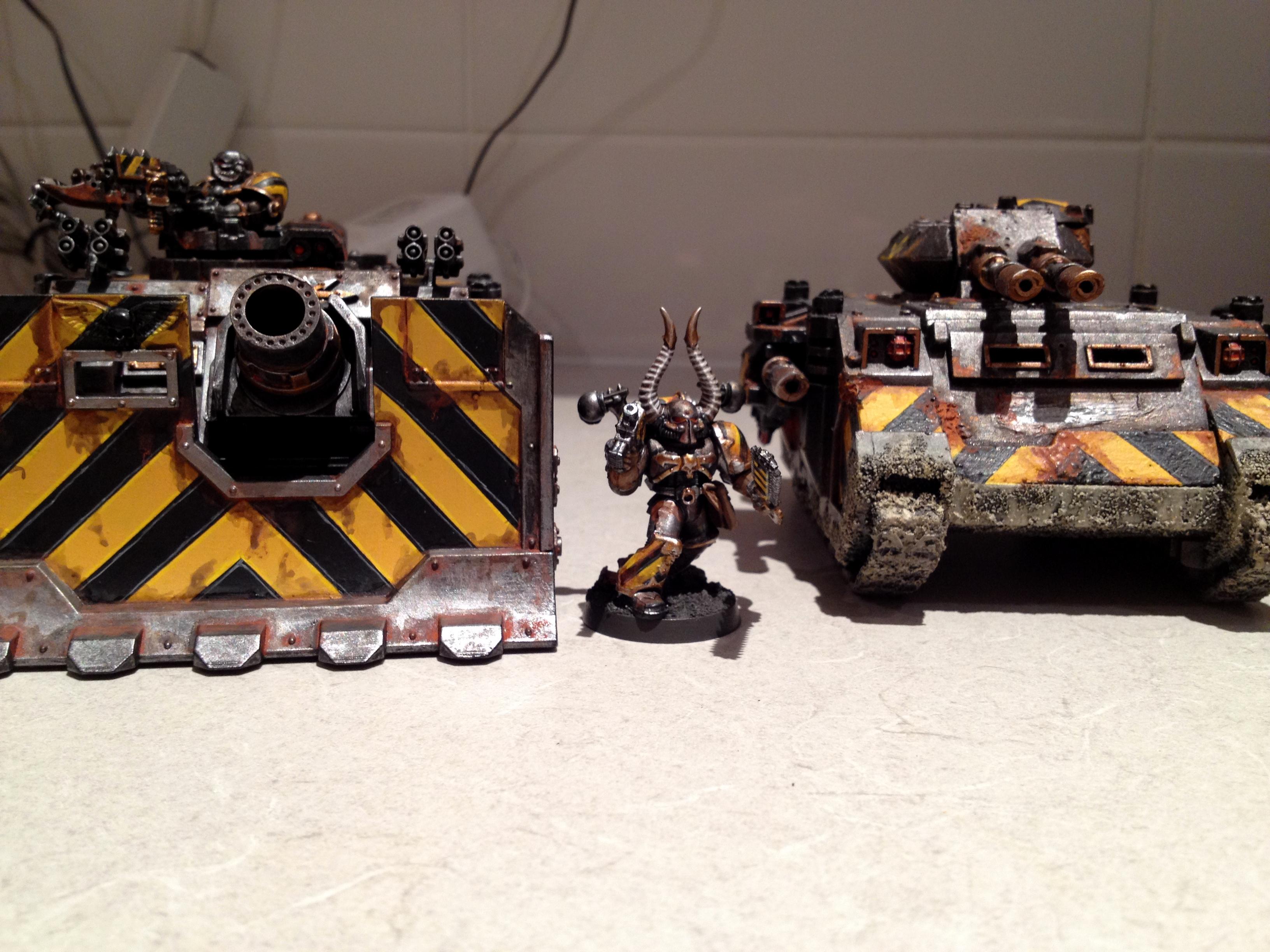 Hazard Stripes, Iron Warriors, Weathering Powders