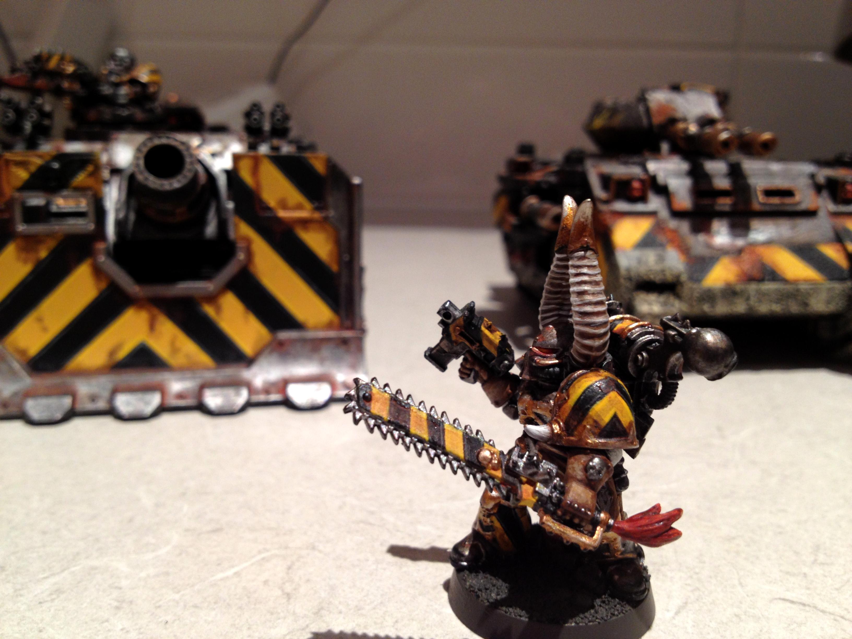 Hazard Stripes, Iron Warriors, Weathering Powders