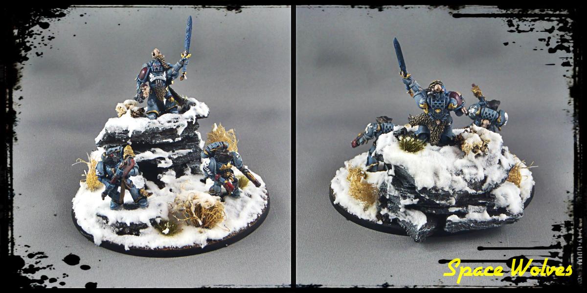 Diorama, Snow, Space Marines, Space Wolve, Wolf