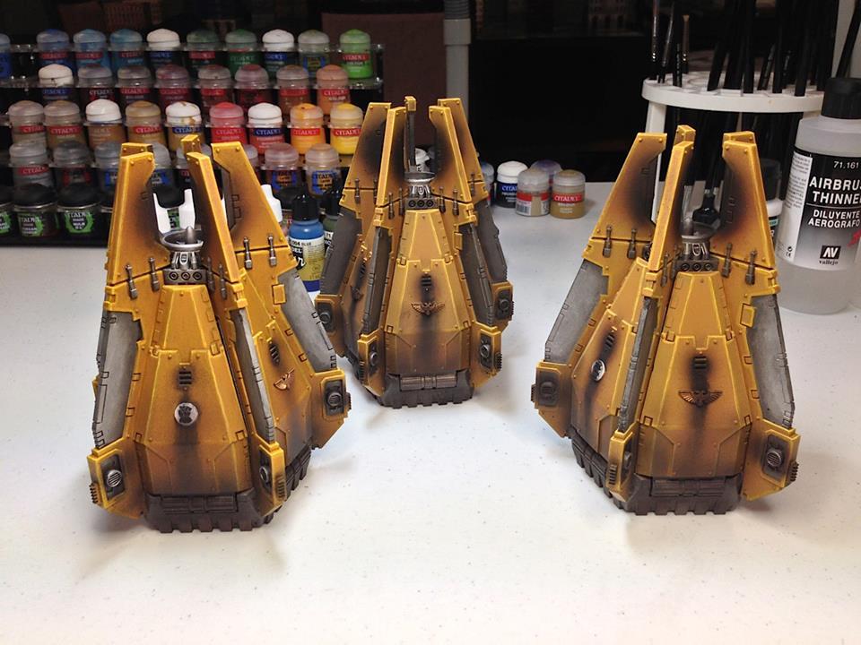 Drop Pod, Imperial Fists, Scorch, Space Marines, Yellow