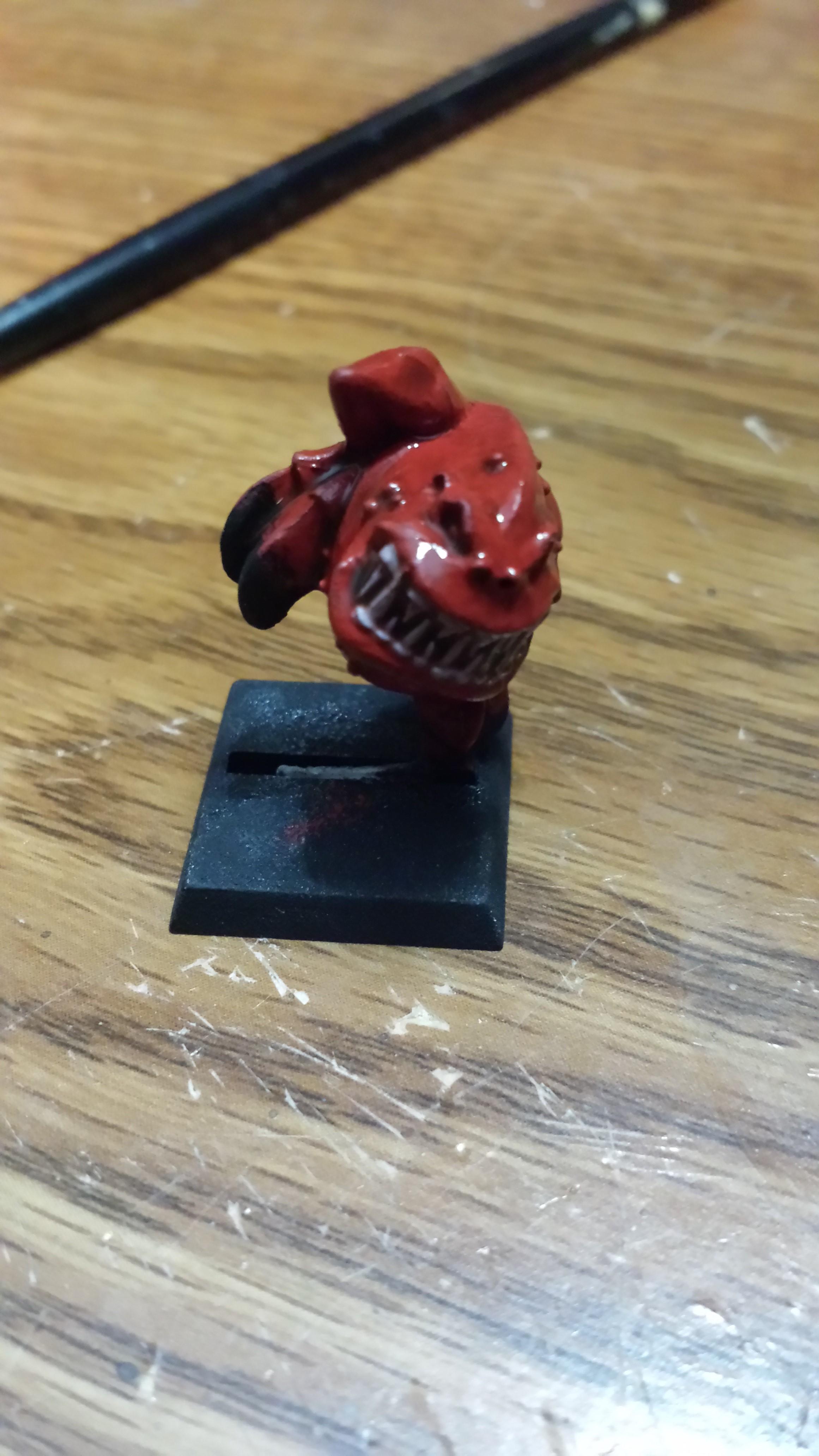 lastly, a squig got a base coat and wash