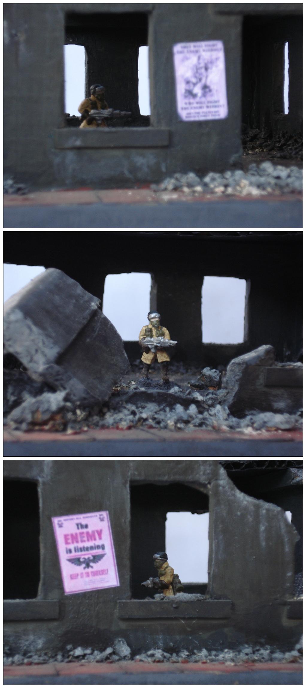 Scratch, Terrain, Classic Cardboard Ruin - Action Shots