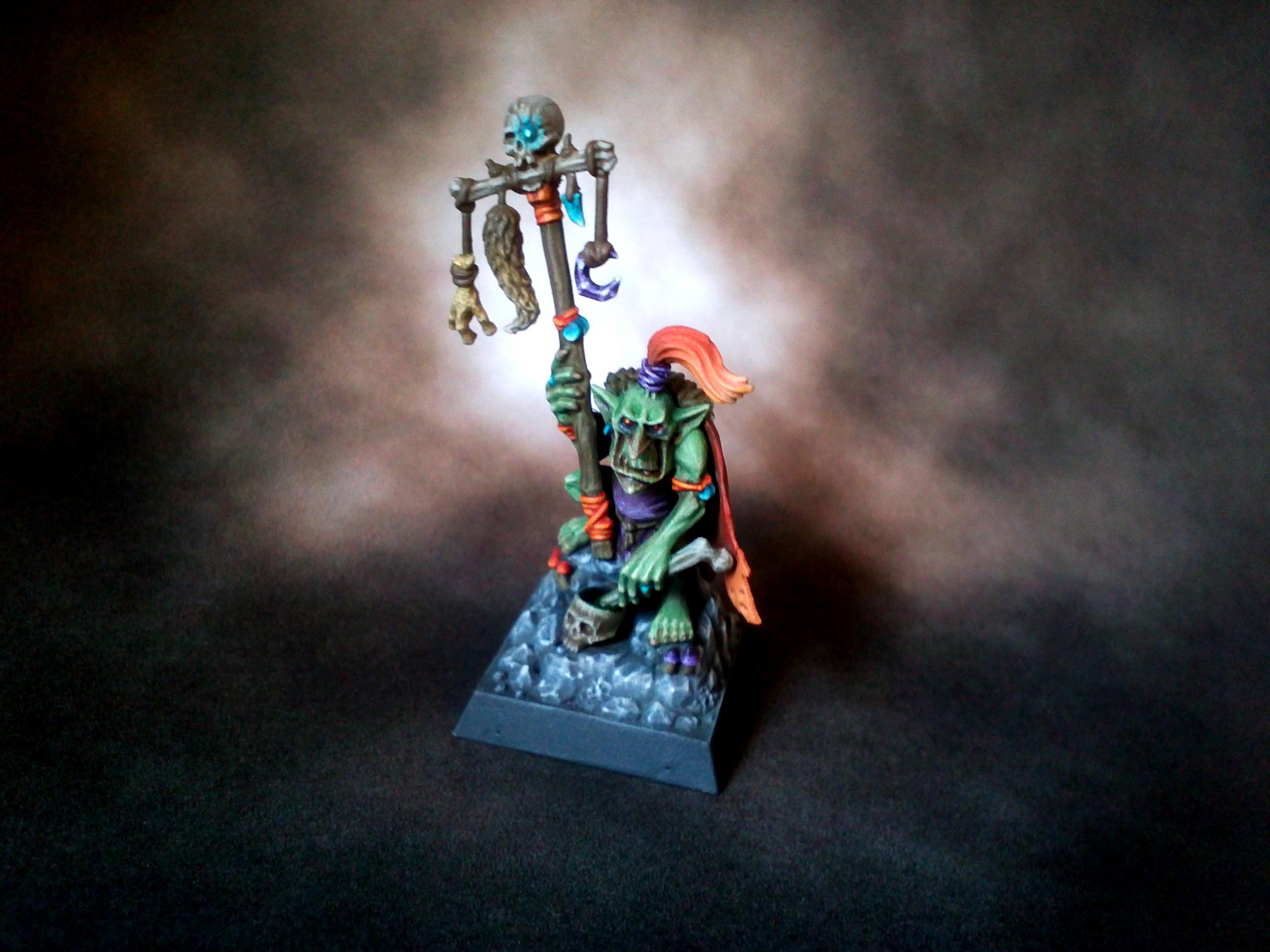 Airbrush, Goblins, Shaman, Warhammer Fantasy