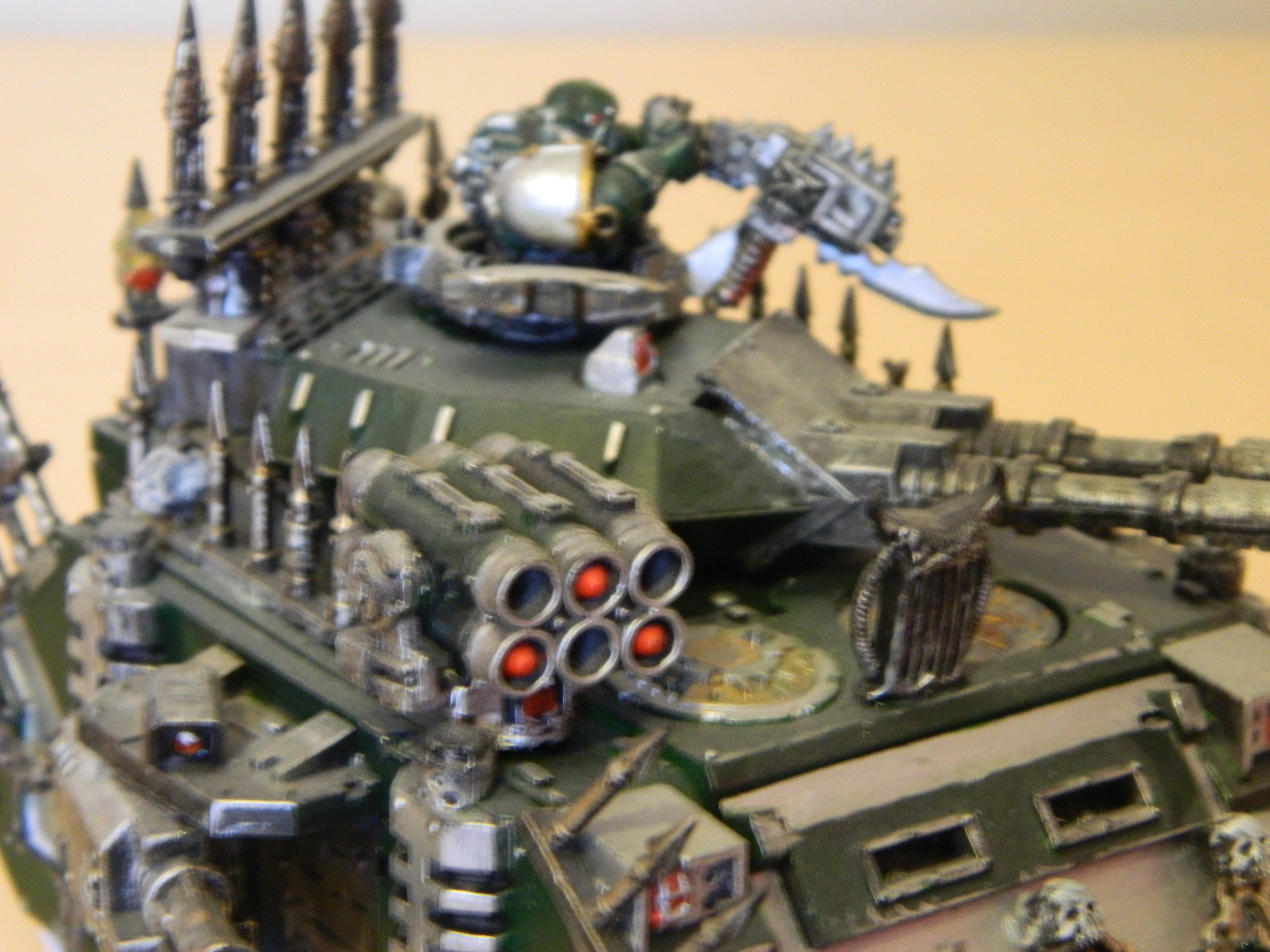 Alpha, Chaos, Chaos Space Marines, Green, Gun, Predator, Snow, Tank