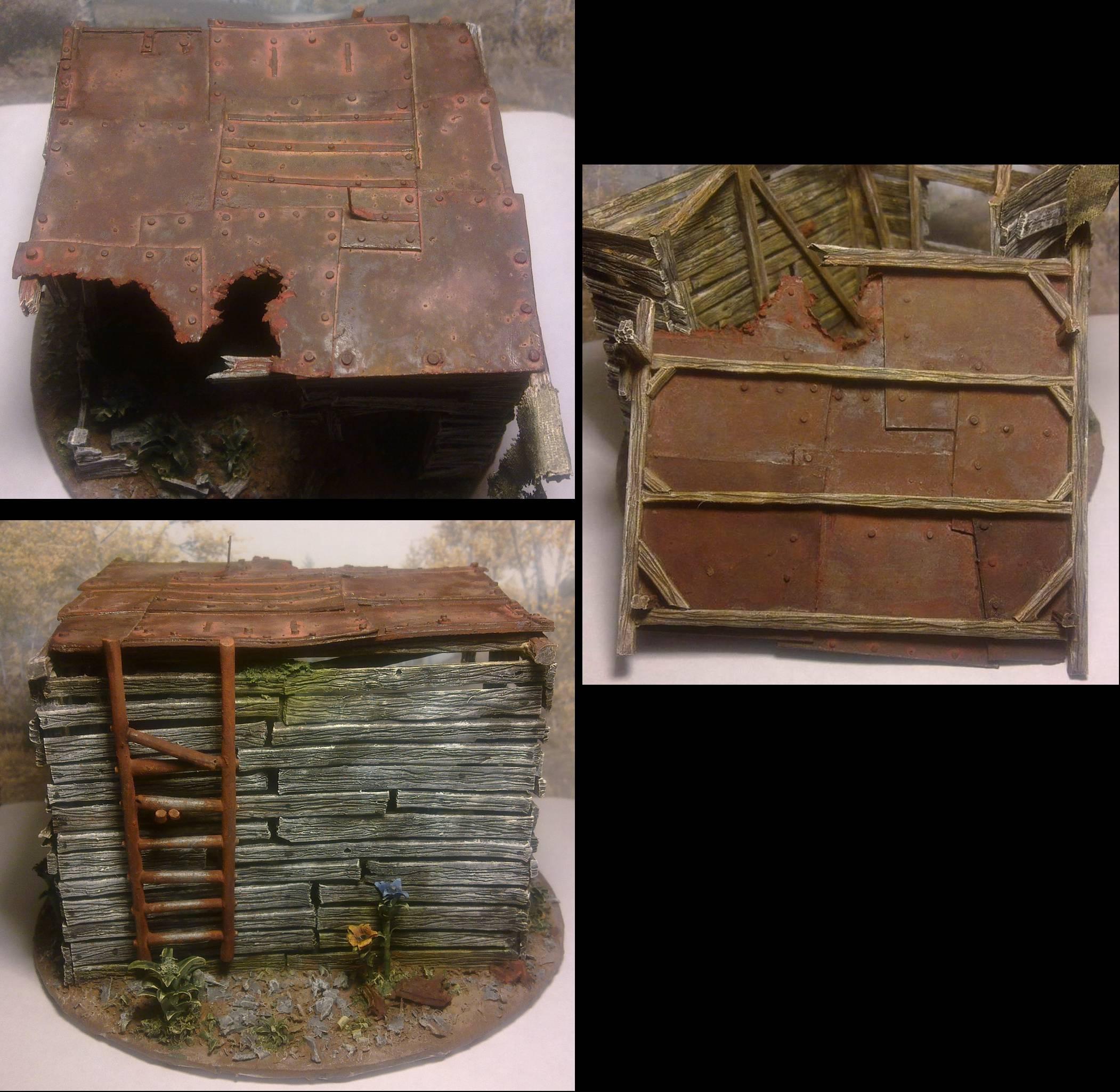 Hut, Scratch Build, Sprue, Terrain, Wood