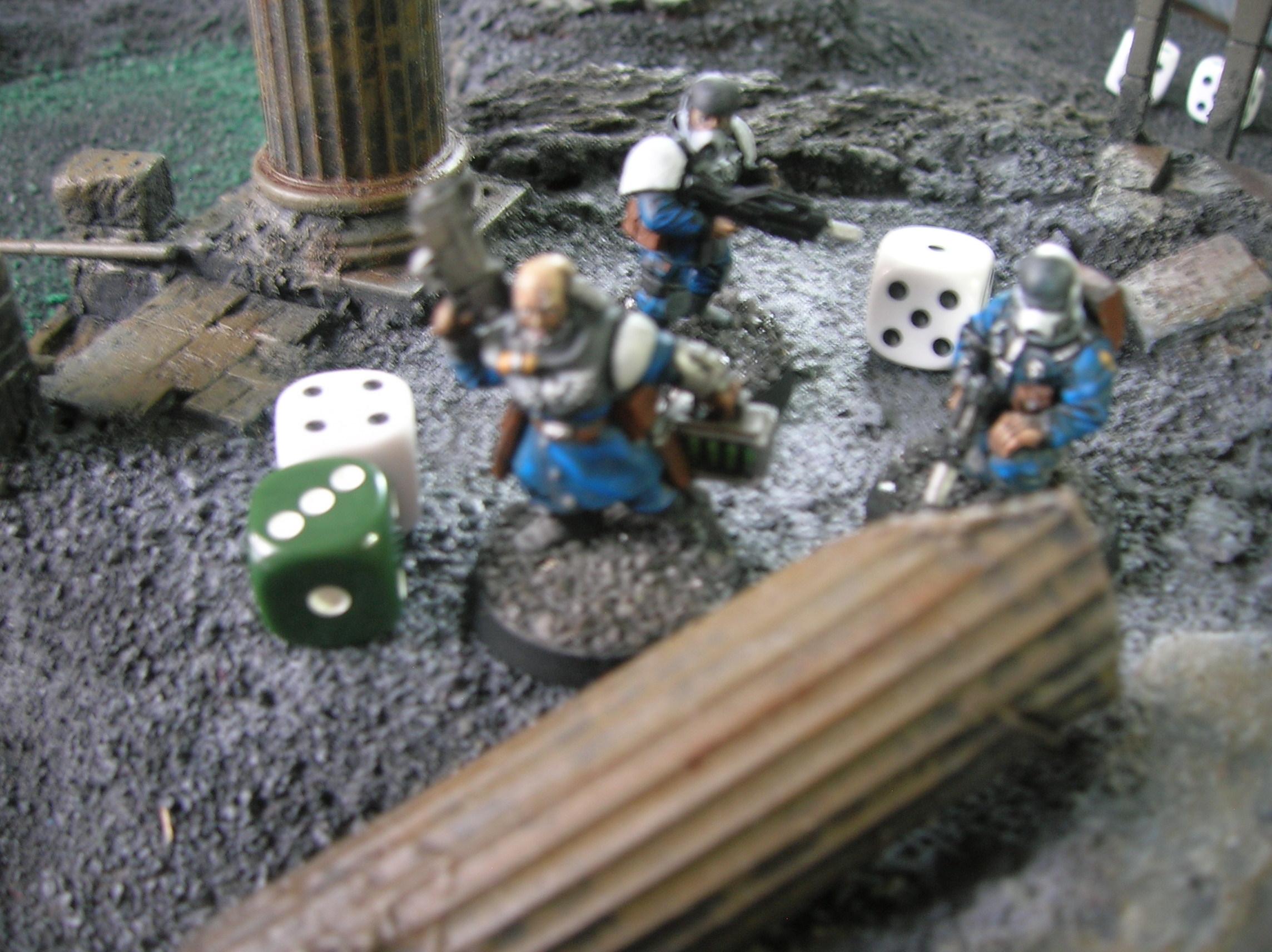 Crew saves autogun on 4+ but fails melatgun needing a 6+
