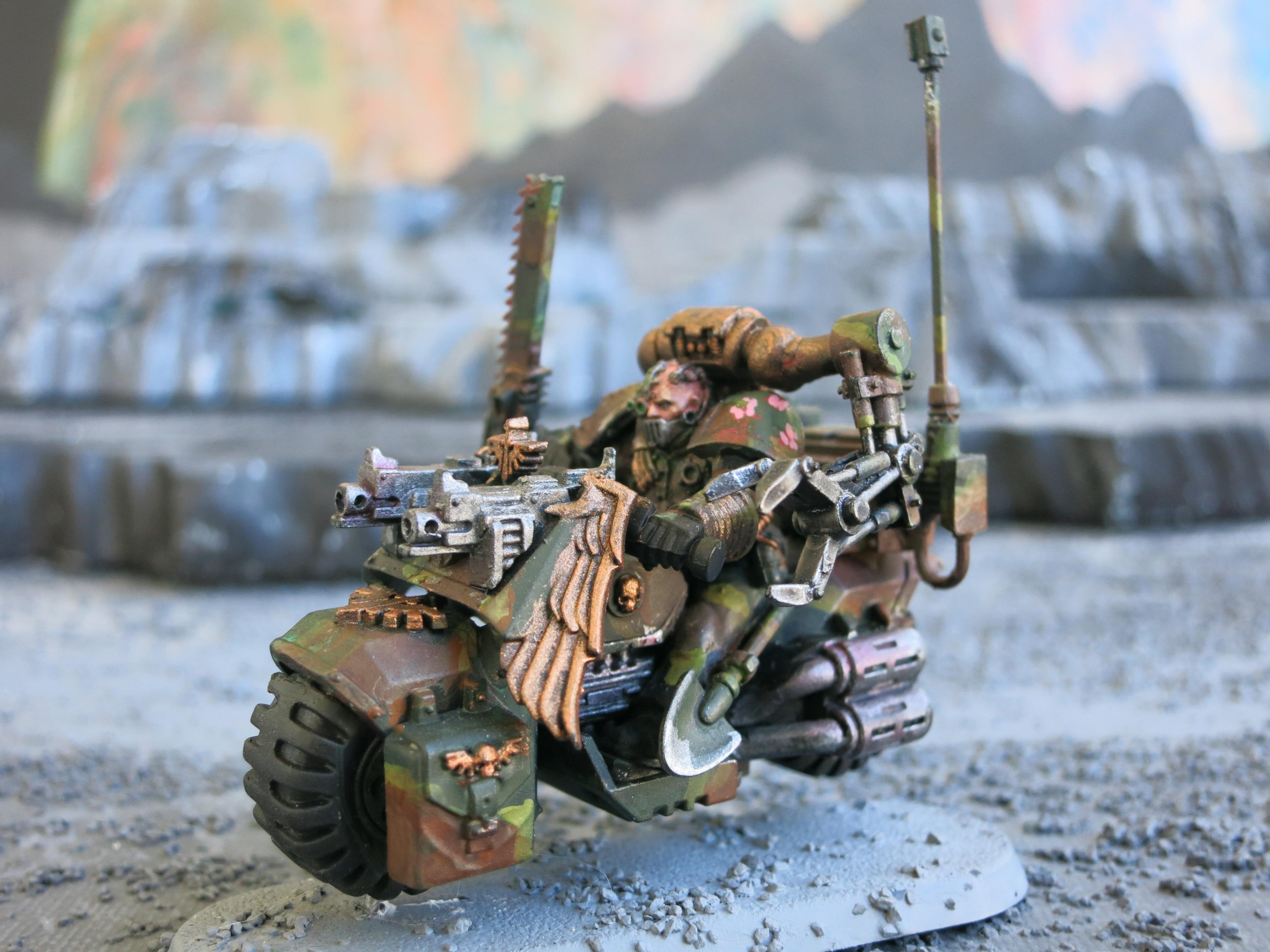 Bike, Camouflage, Power Field Generator, Techmarine