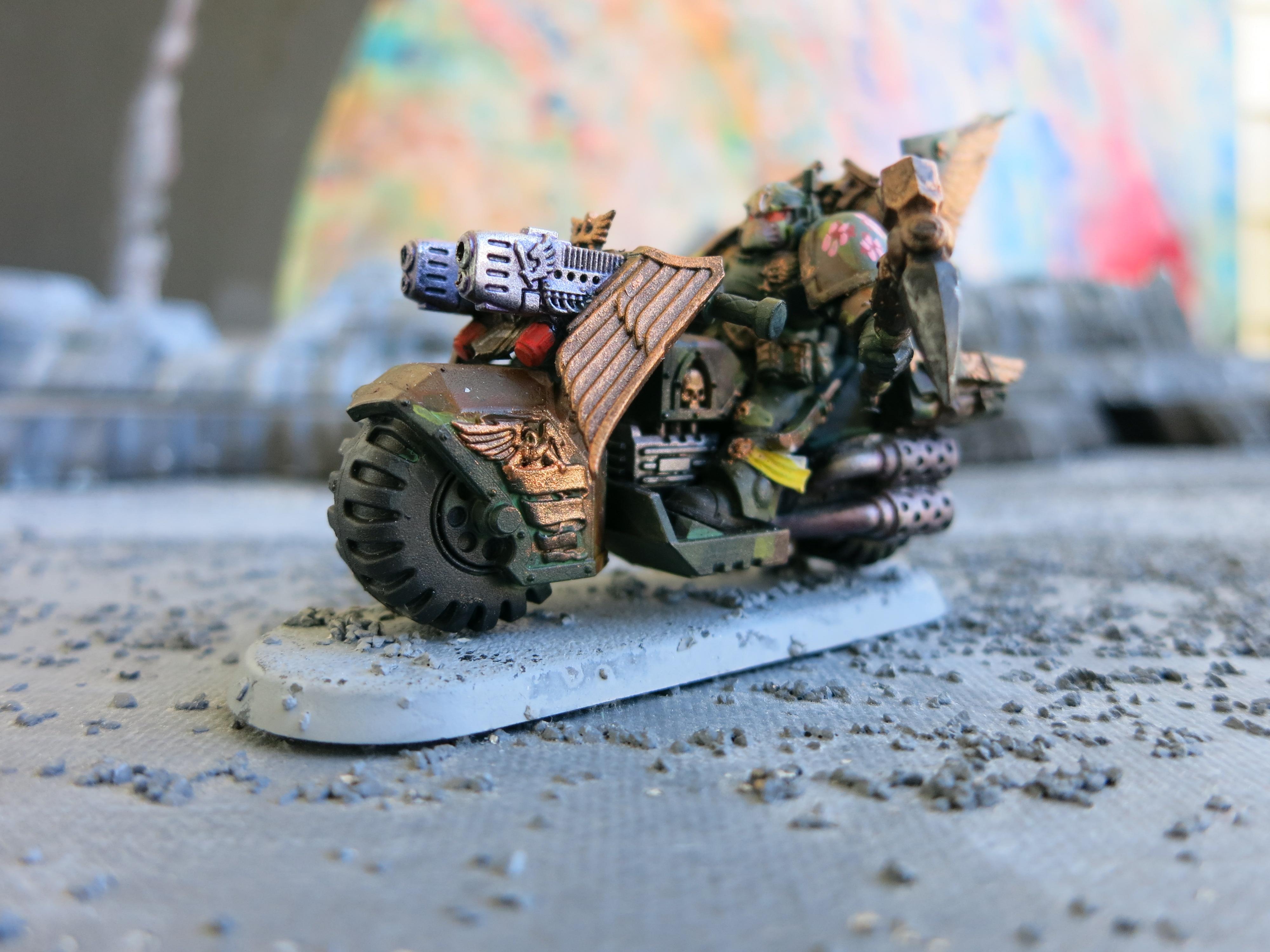 Bike Sergeant, Camouflage, Ravenwing Command Squad, Warhammer 40,000, Warhammer Fantasy