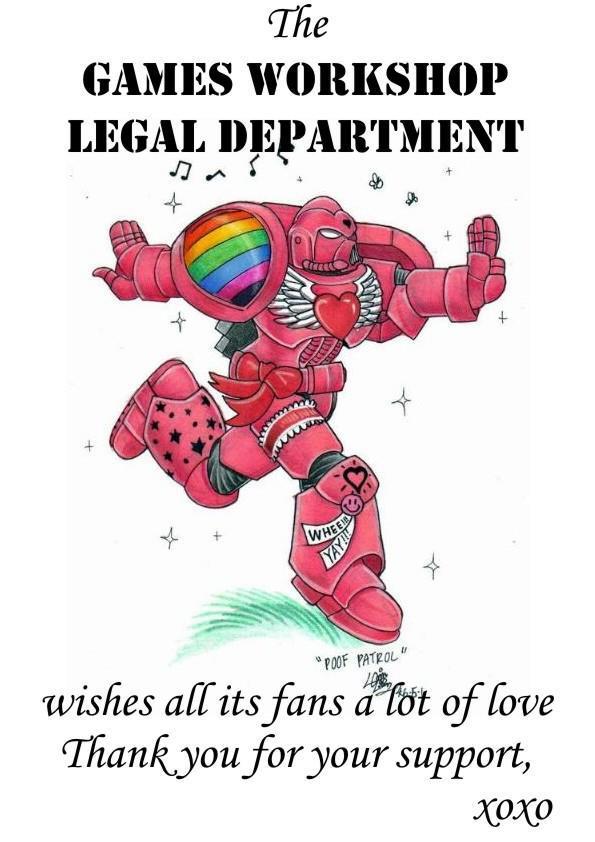 Games Workshop, Humor, Legal, Rainbow Warriors
