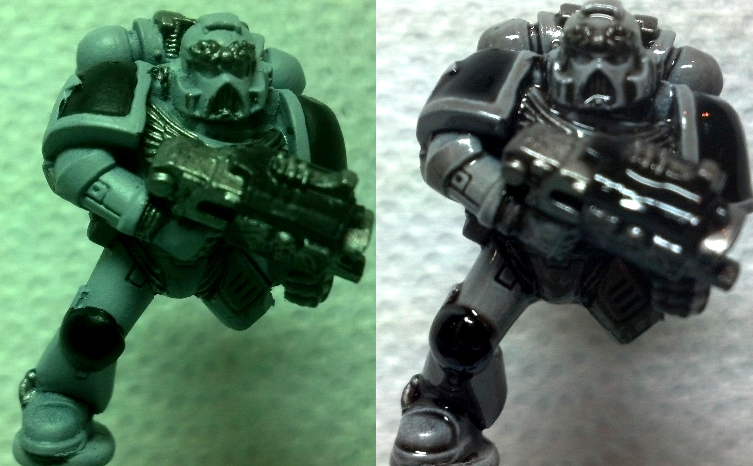 Before and after Polyshades Tudor