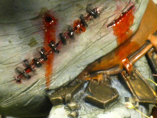 I used Tamiya clear red for the wounds 