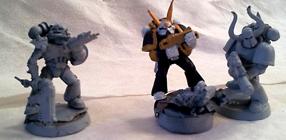 Chaos, Chaos Space Marines, Conversion, Low Budget, Space, Space Marines, Work In Progress