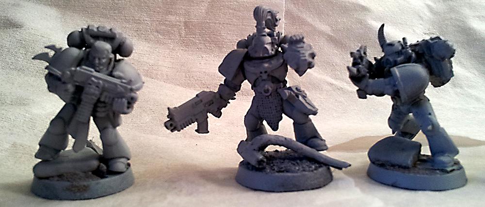 Chaos, Chaos Space Marines, Conversion, Low Budget, Space, Space Marines, Work In Progress
