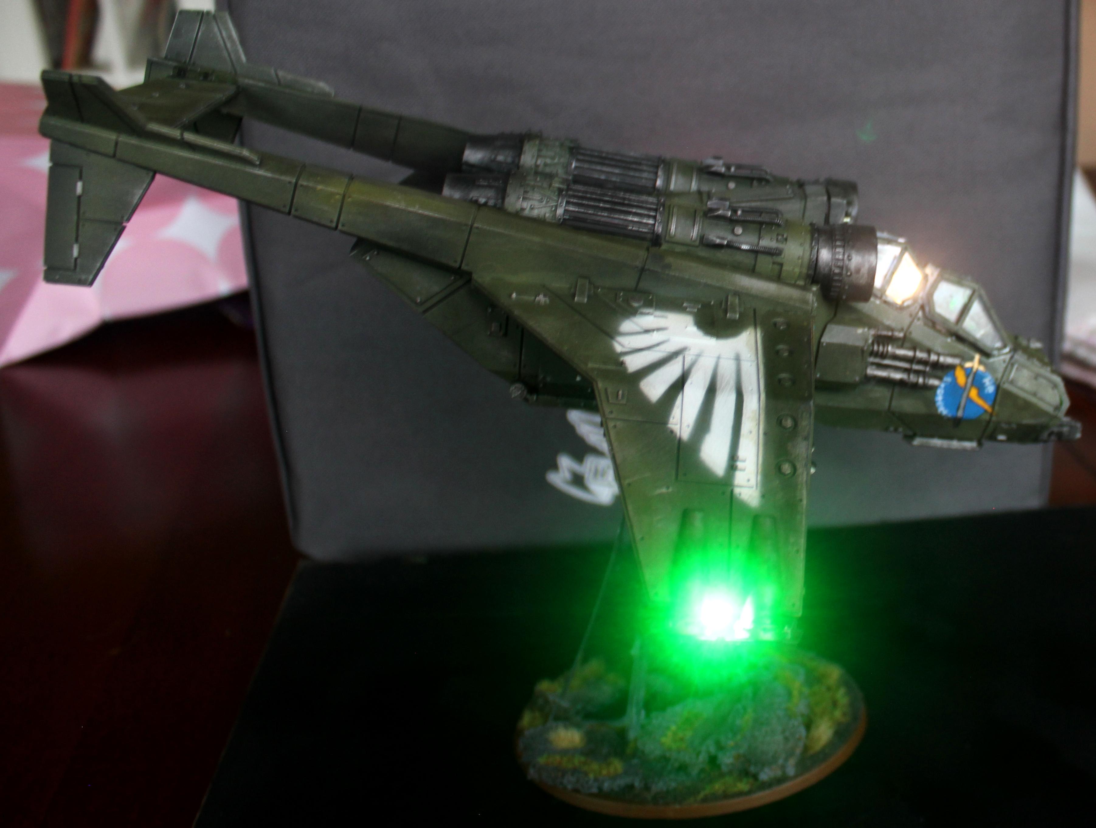 Forge World, Games Workshop, LED, Lights, Valkyrie, Vendetta, Warhammer 40,000, Wired