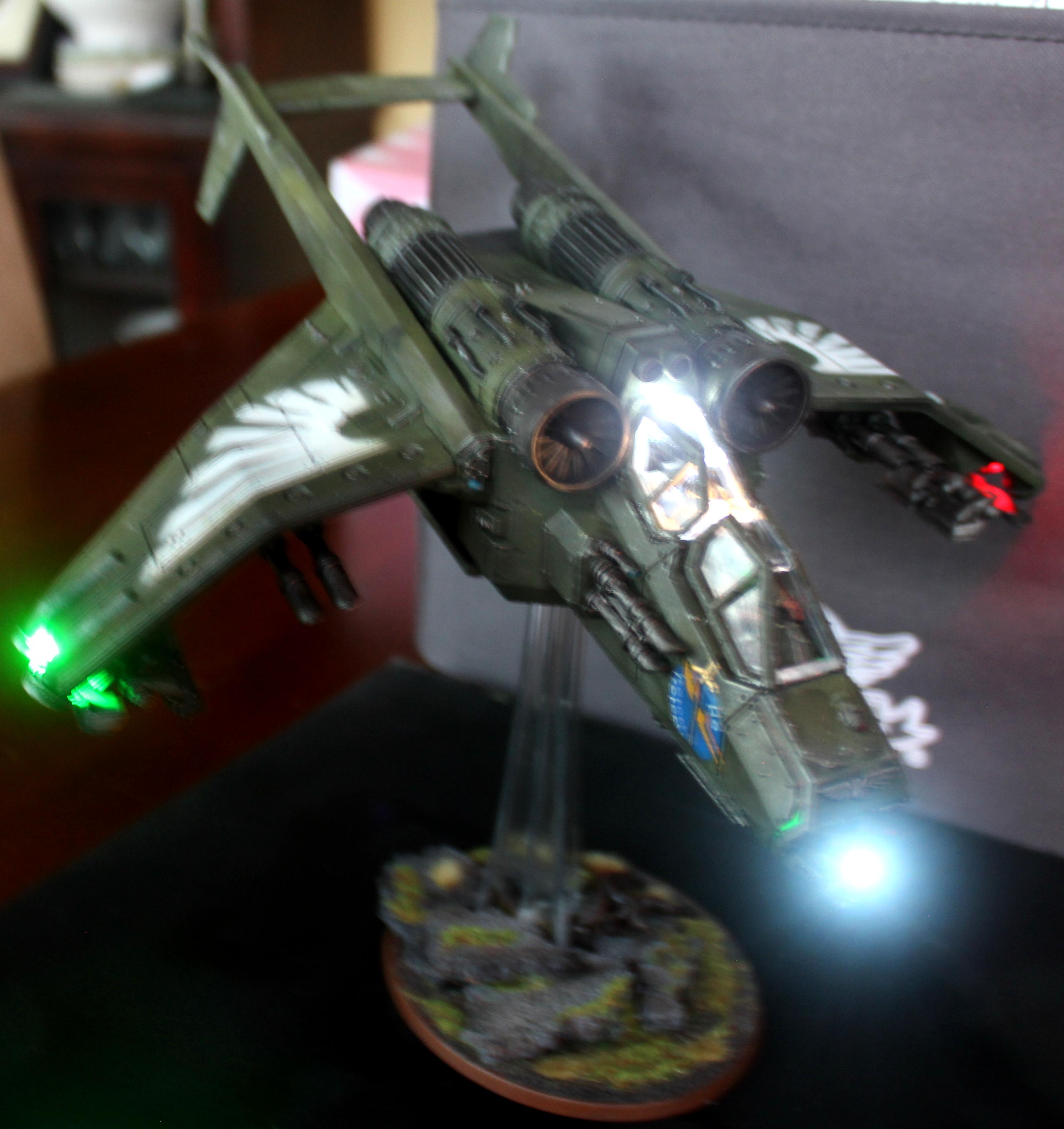 Forge World, Games Workshop, LED, Lights, Valkyrie, Vendetta, Warhammer 40,000, Wired