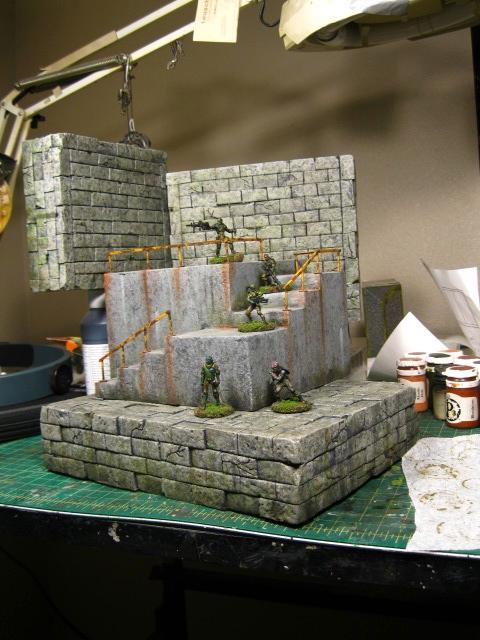 Terrain, This is my small photo set that I use when photographing urban miniatures I need to make a jungle setting soon 