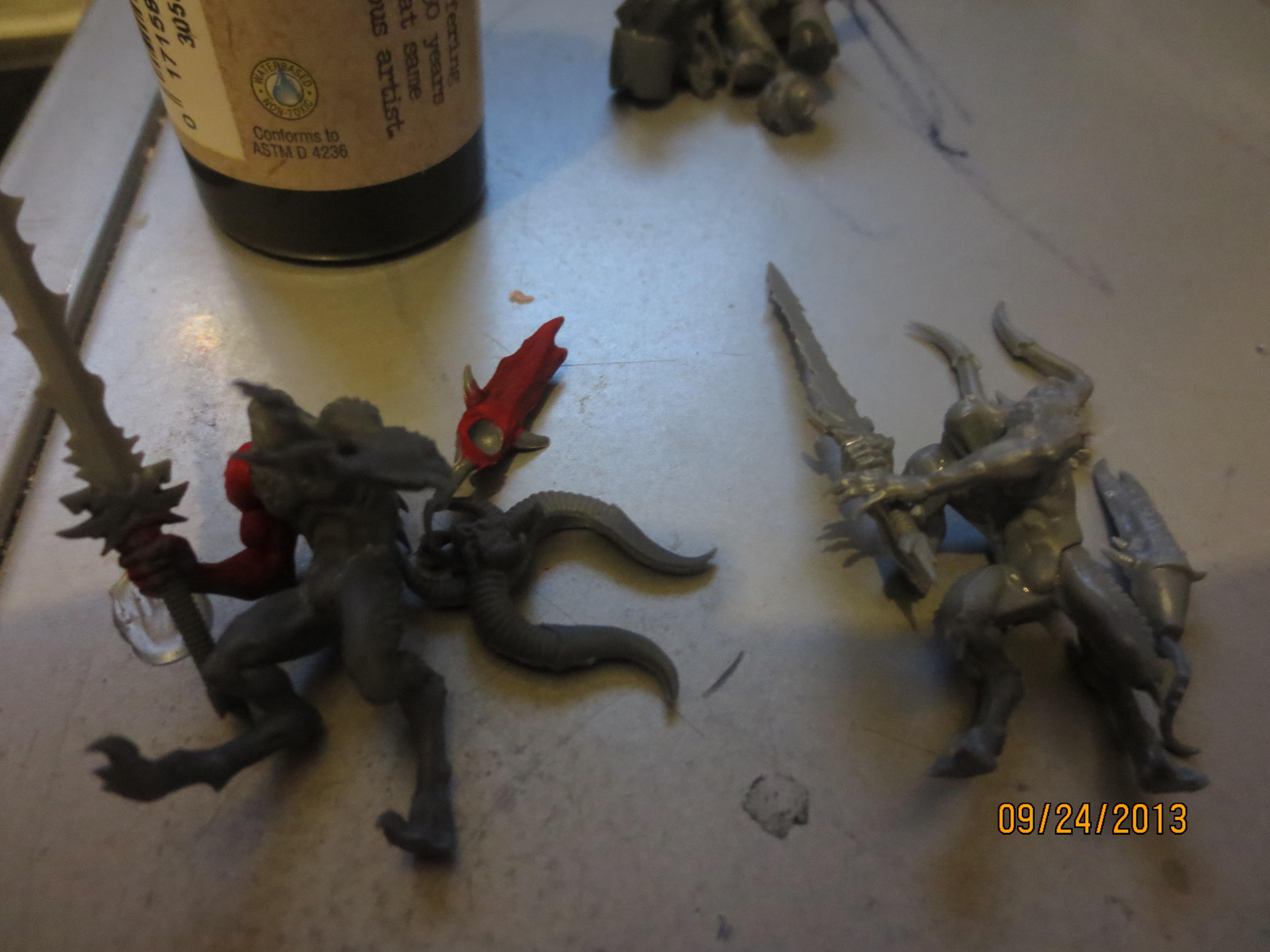 The two buddy BloodLetters are also not ready to be put together until I get a spray for these models