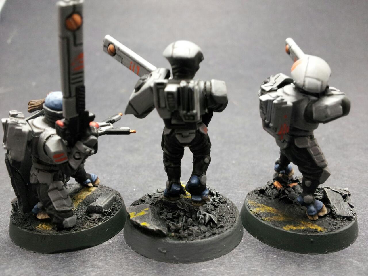 Gray Tau, Orange Sept Markings, Tau Feet, Tau Skin, Urban Bases, Urban Tau