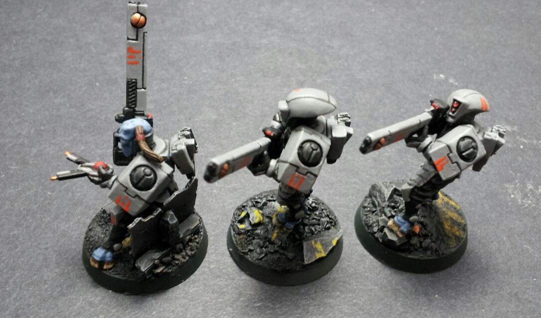 Gray Tau, Orange Sept Markings, Tau Feet, Tau Skin, Urban Bases, Urban Tau