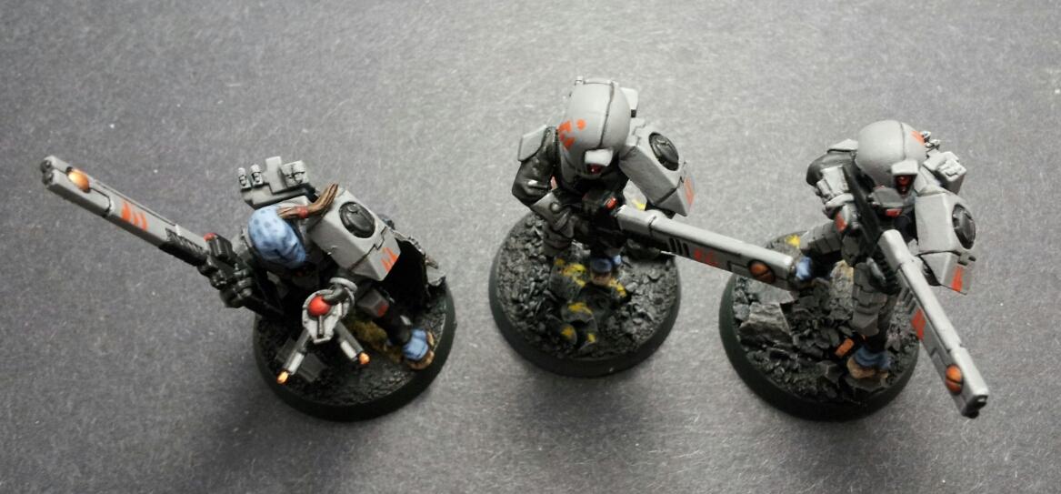Gray Tau, Orange Sept Markings, Tau Feet, Tau Skin, Urban Bases, Urban Tau