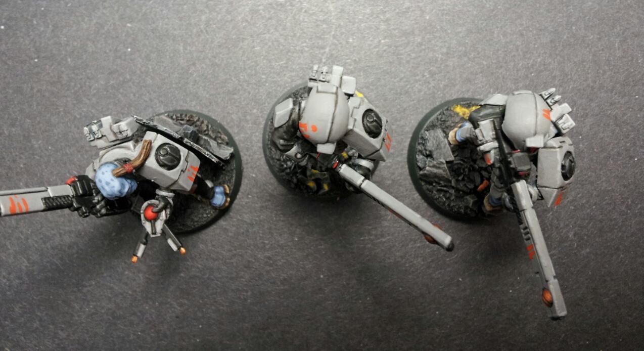 Gray Tau, Orange Sept Markings, Tau Feet, Tau Skin, Urban Bases, Urban Tau