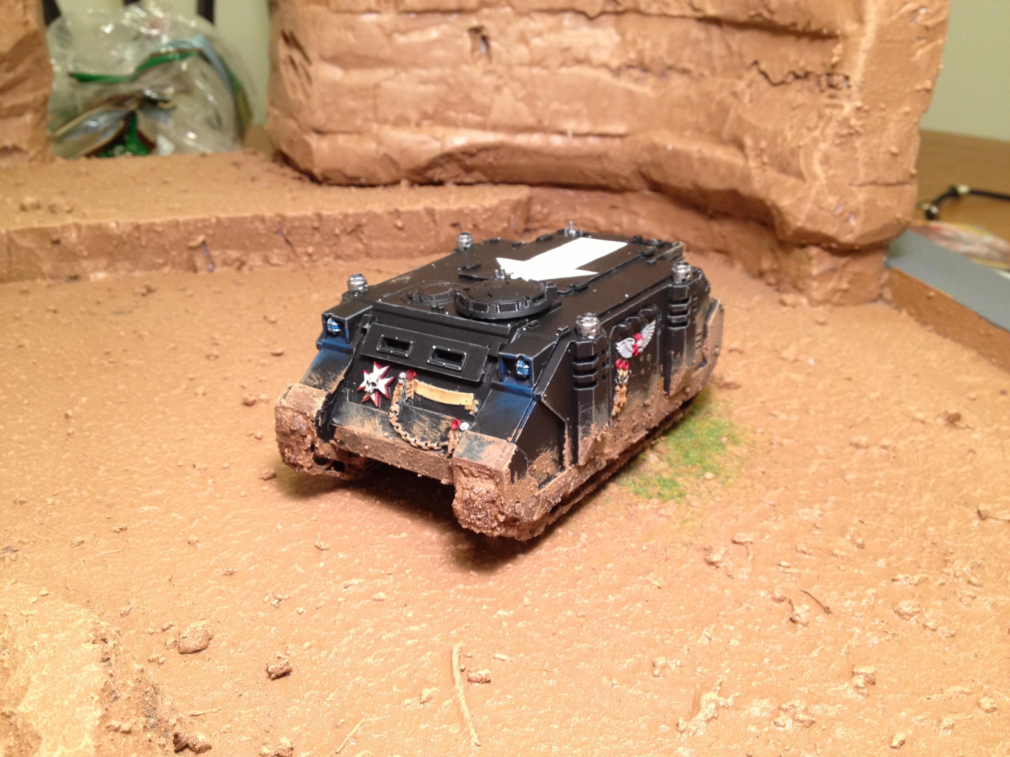 Black Templars, Mud, Rhino, Weathered