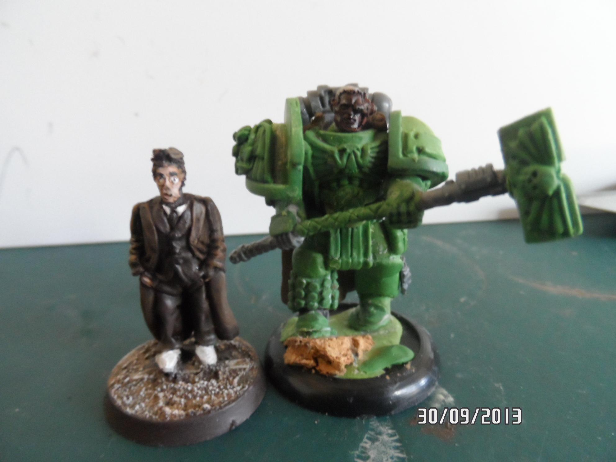 Chapter Master, Dr Who, Imperial Fists, Sculpting, True Scale