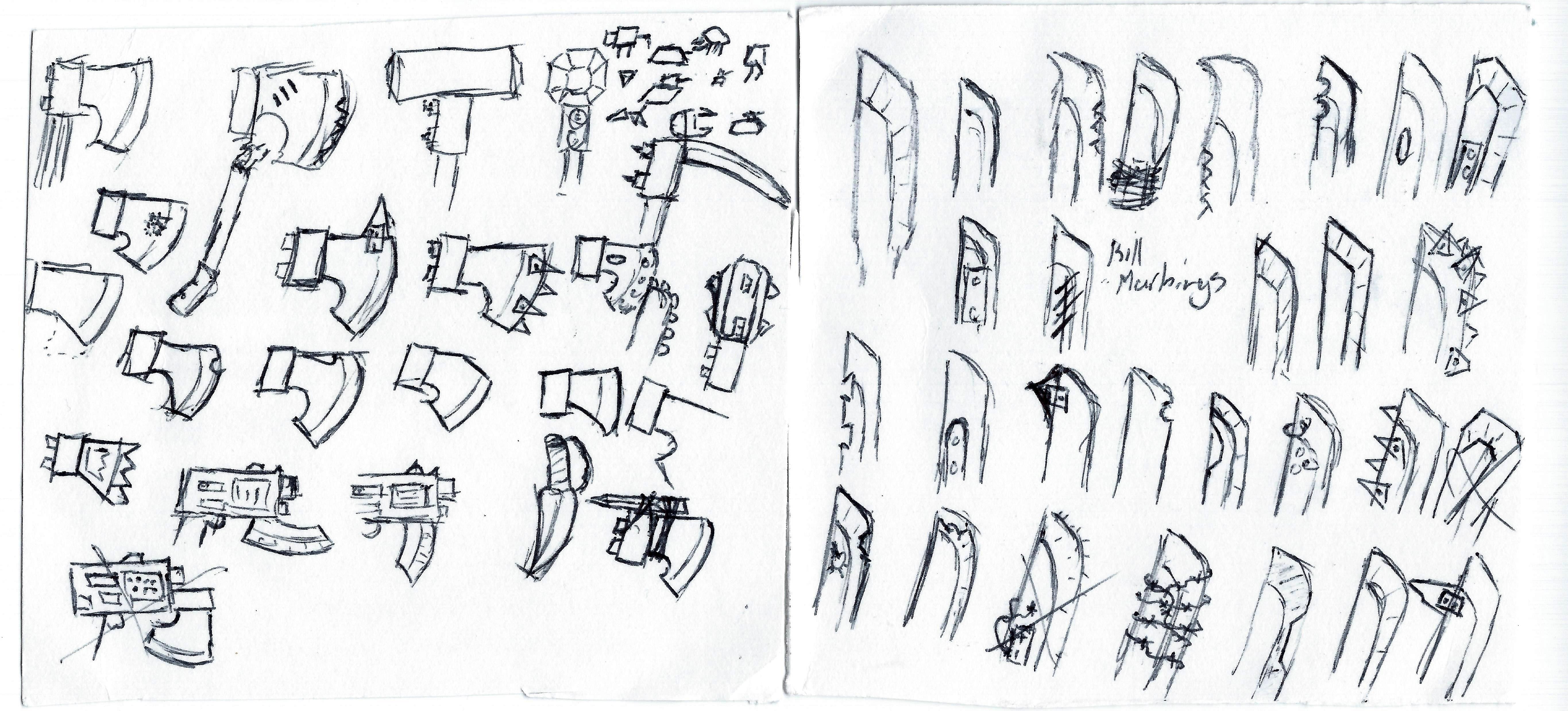 Choppa Boy Weapon Sketches