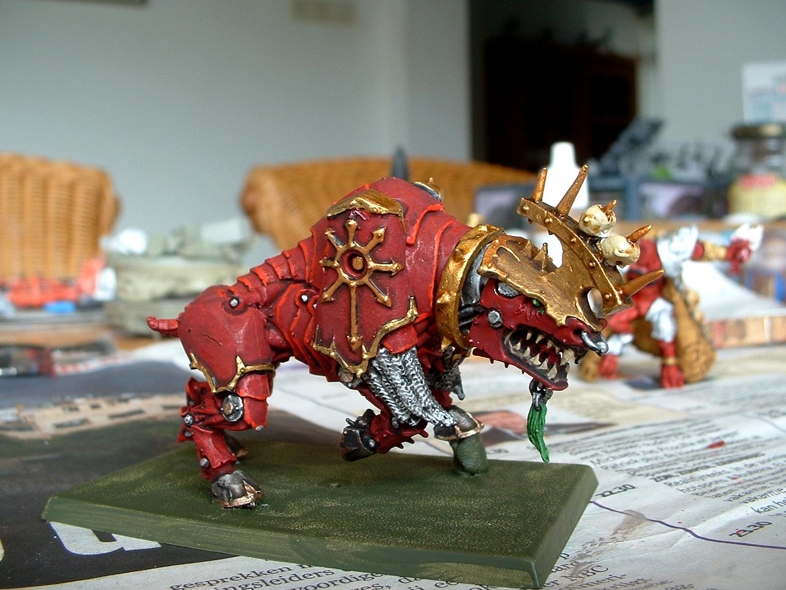 Bloodcrushers, Chaos, Conversion, Daemons, Herald, Juggernaut, Khorne, Skulltaker, Work In Progress