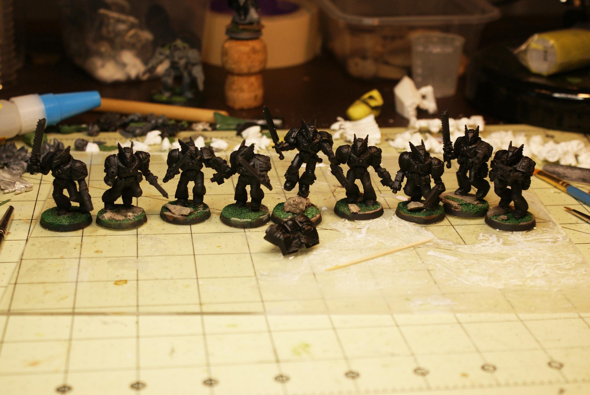 Assault Marines, Custom Eagle Helmet, Doom Eagles, Space Marines