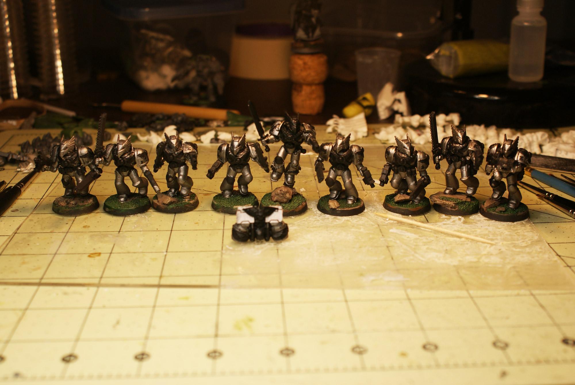 Assault Marines, Custom Eagle Helmet, Doom Eagles, Space Marines