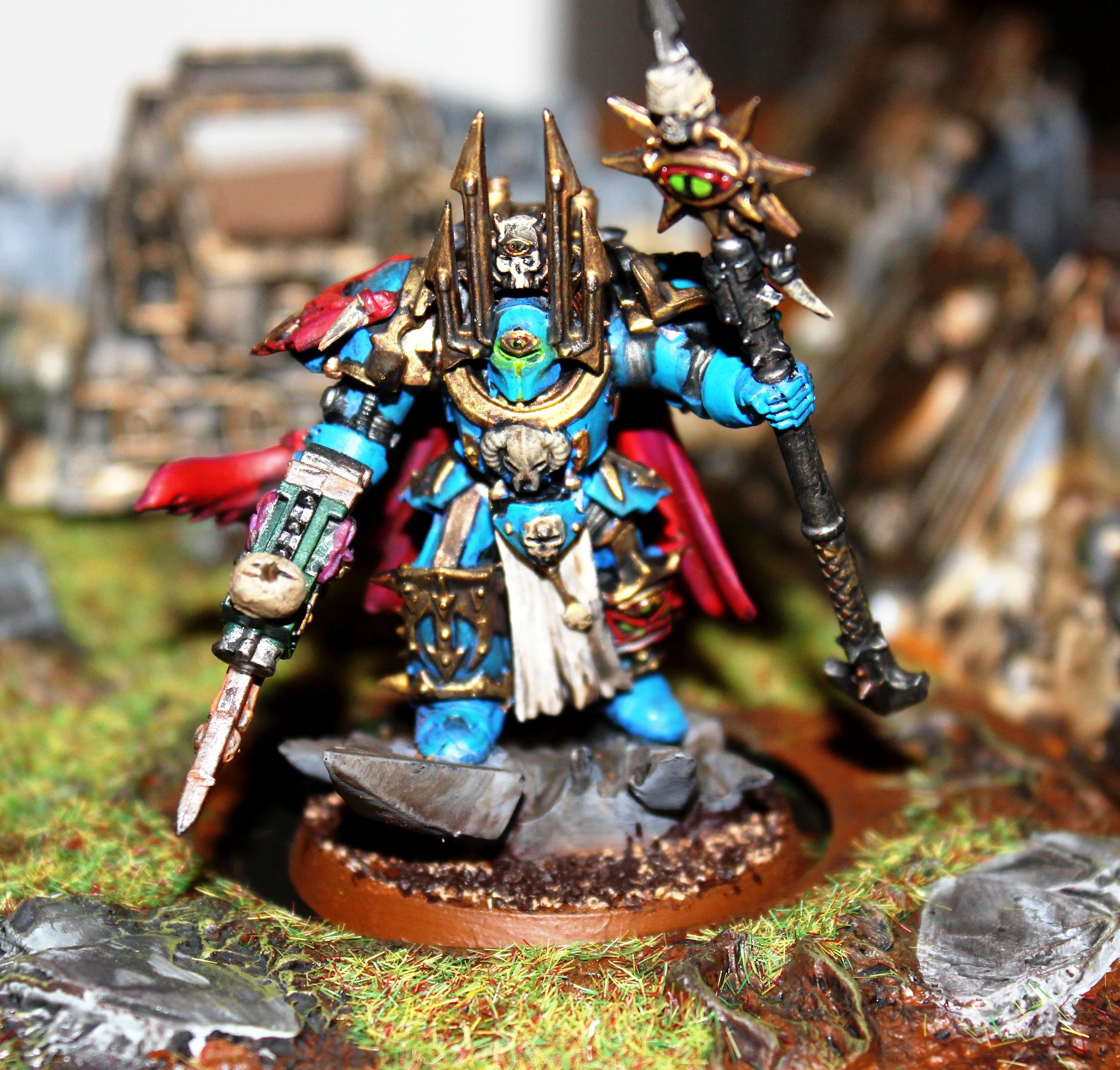 Chaos Space Marines, Sorcerer, Terminator Armor, Thousand Sons
