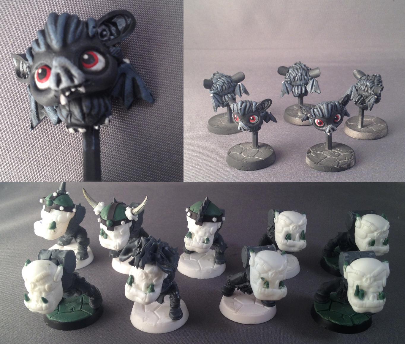 Bats, Chibi, Orcs, Custom Chibi Bats and Orcs WIP