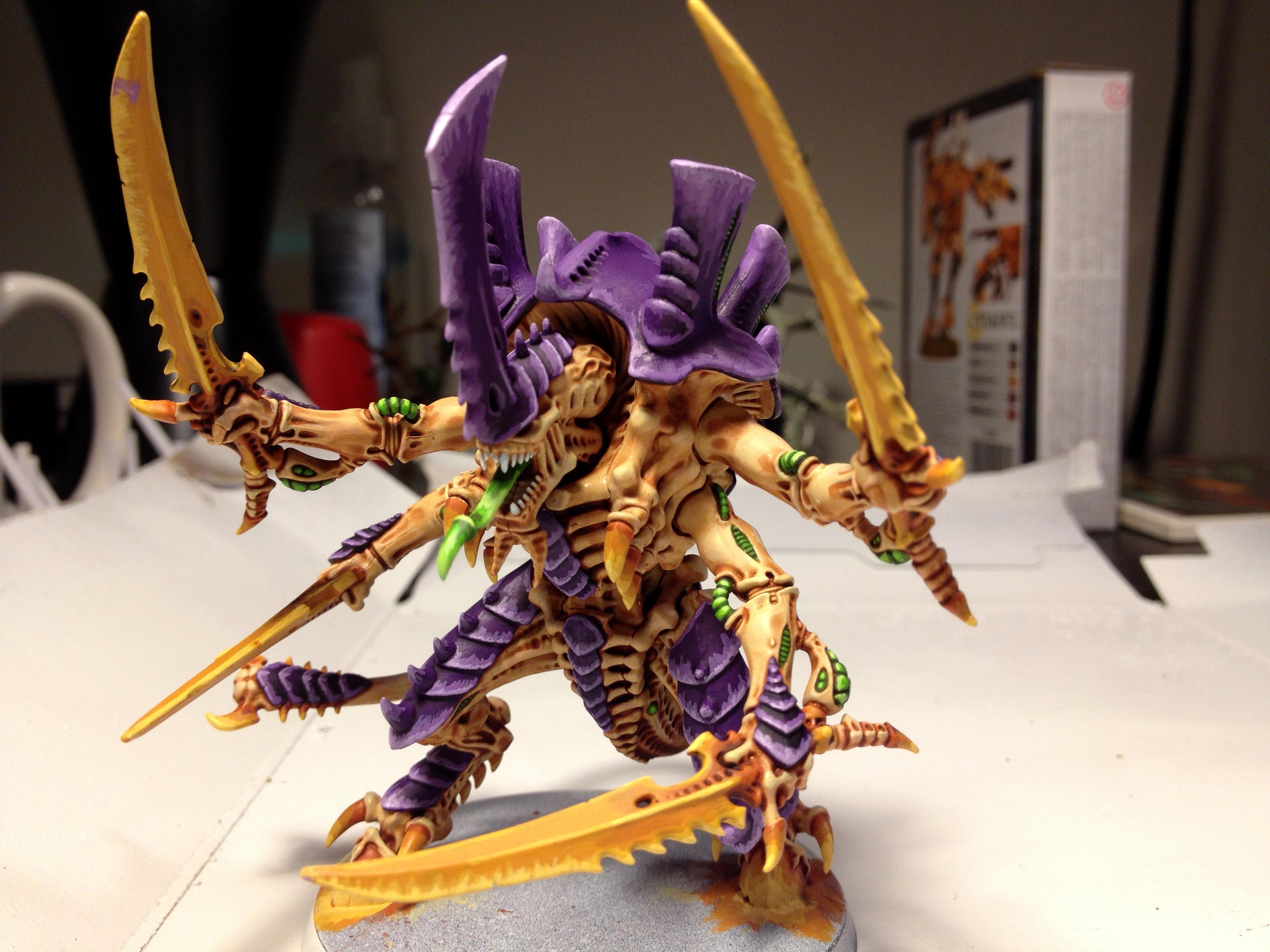 Bonesabre, Bonesword, Carapace, Headquarters, Leviathan, Mc, Monsterous Creature, Purple, Swarmlord, Tyranids, Yellow