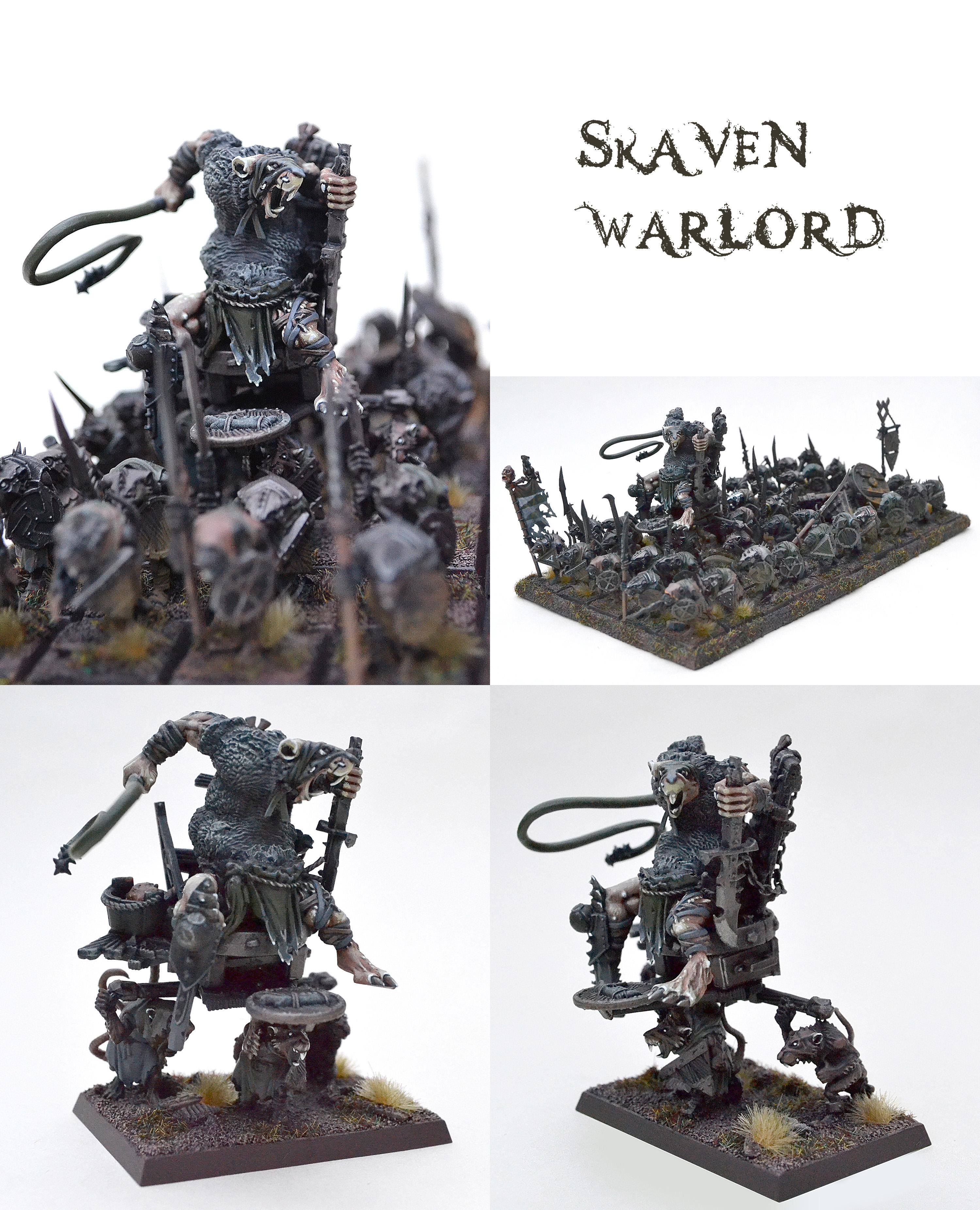 Skaven Warlord on throne (kitbashed)
