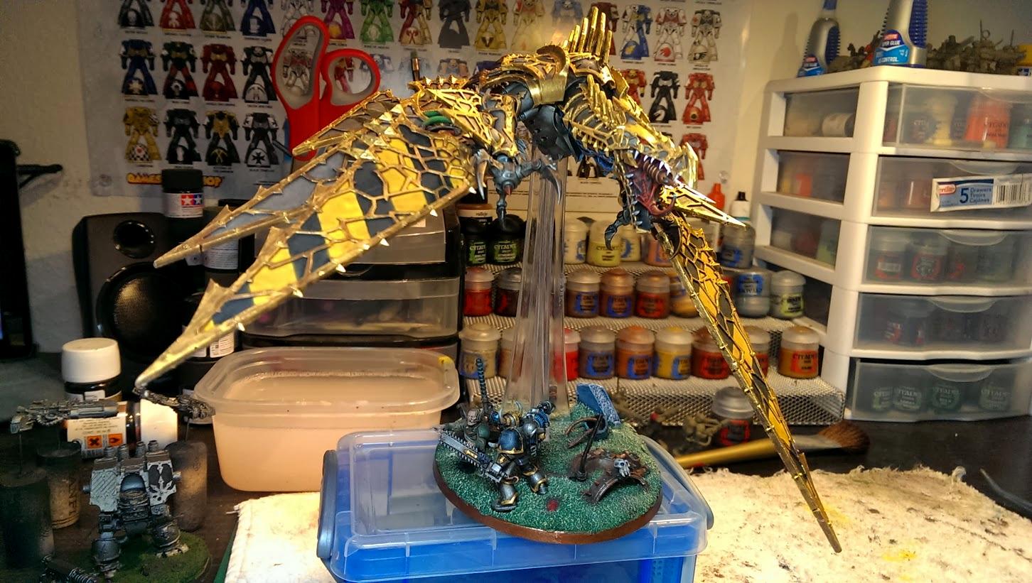 Chaos Space Marines, Heldrake, Iron Warriors, Scenic