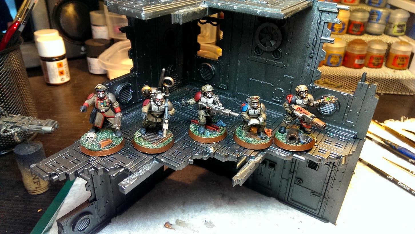 Anvil Industries, Chaos Renegades, Imperial Guard, Iron Warriors, Medic, Meltagun, Pig Iron, Platoon Command Squad, Sergeant, Traitor Guard, Vox Caster