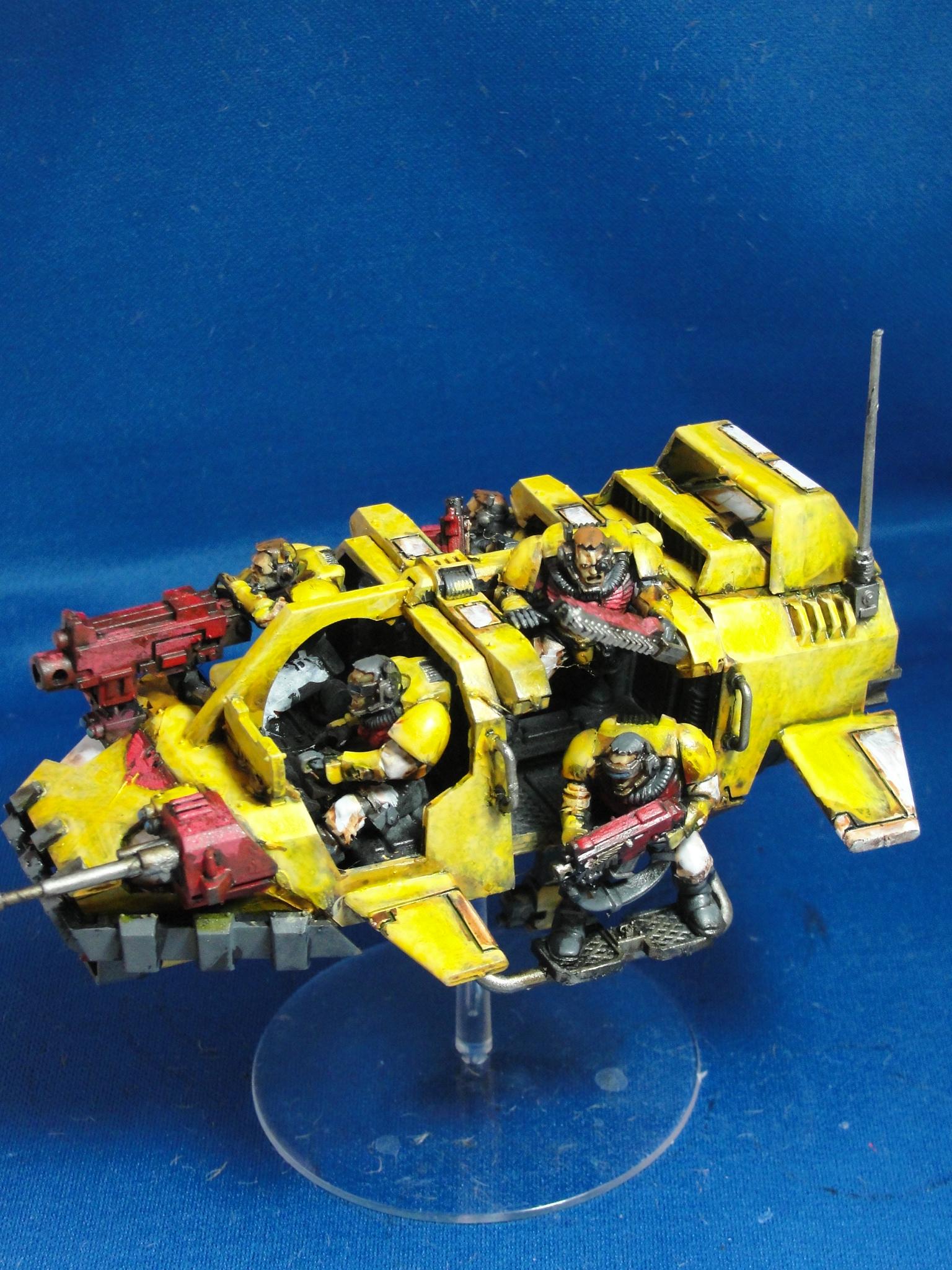 Warhammer 40k, Space Marines, Imperial Fists, Land Speeder Storm